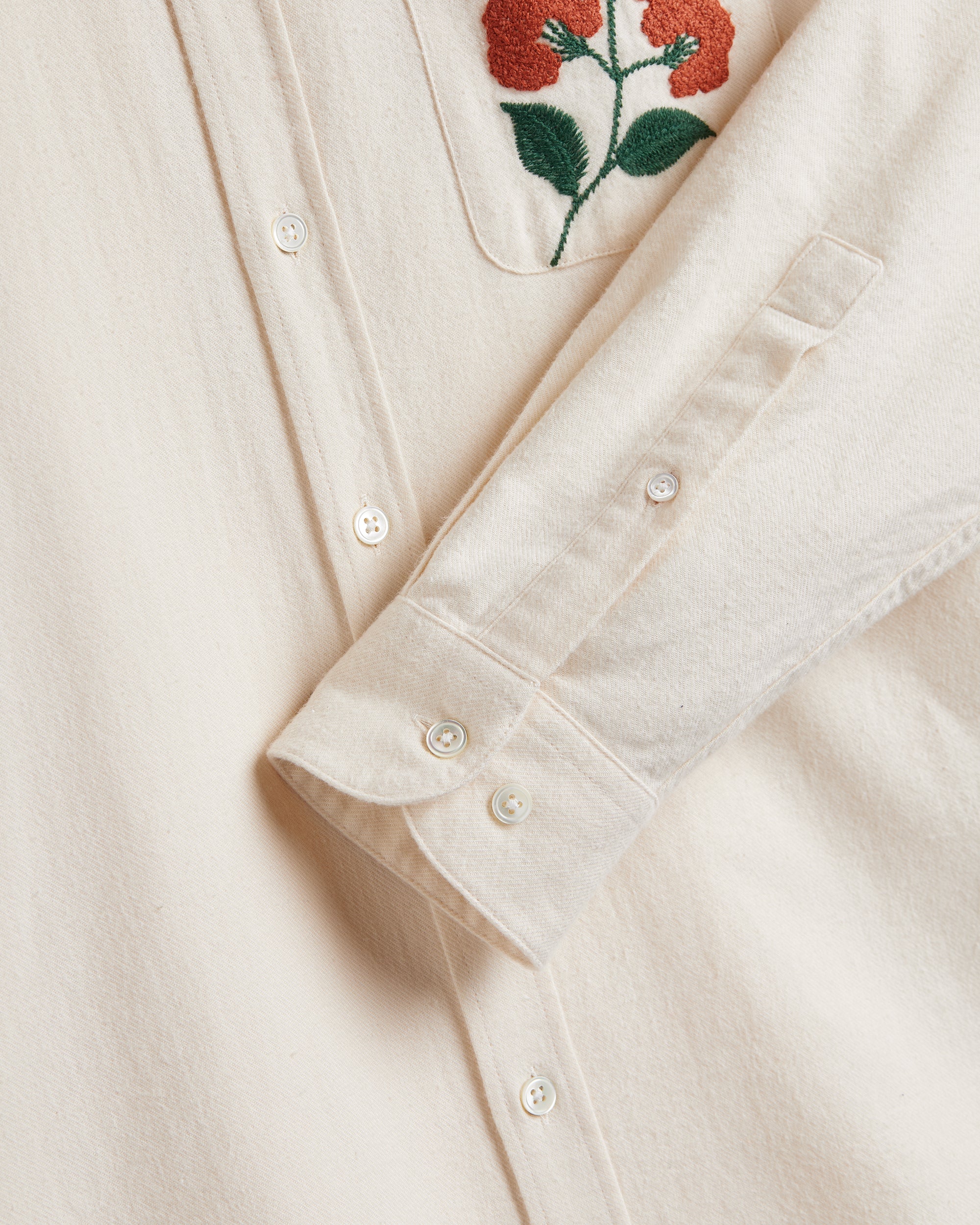Embroidery Flannel Shirt