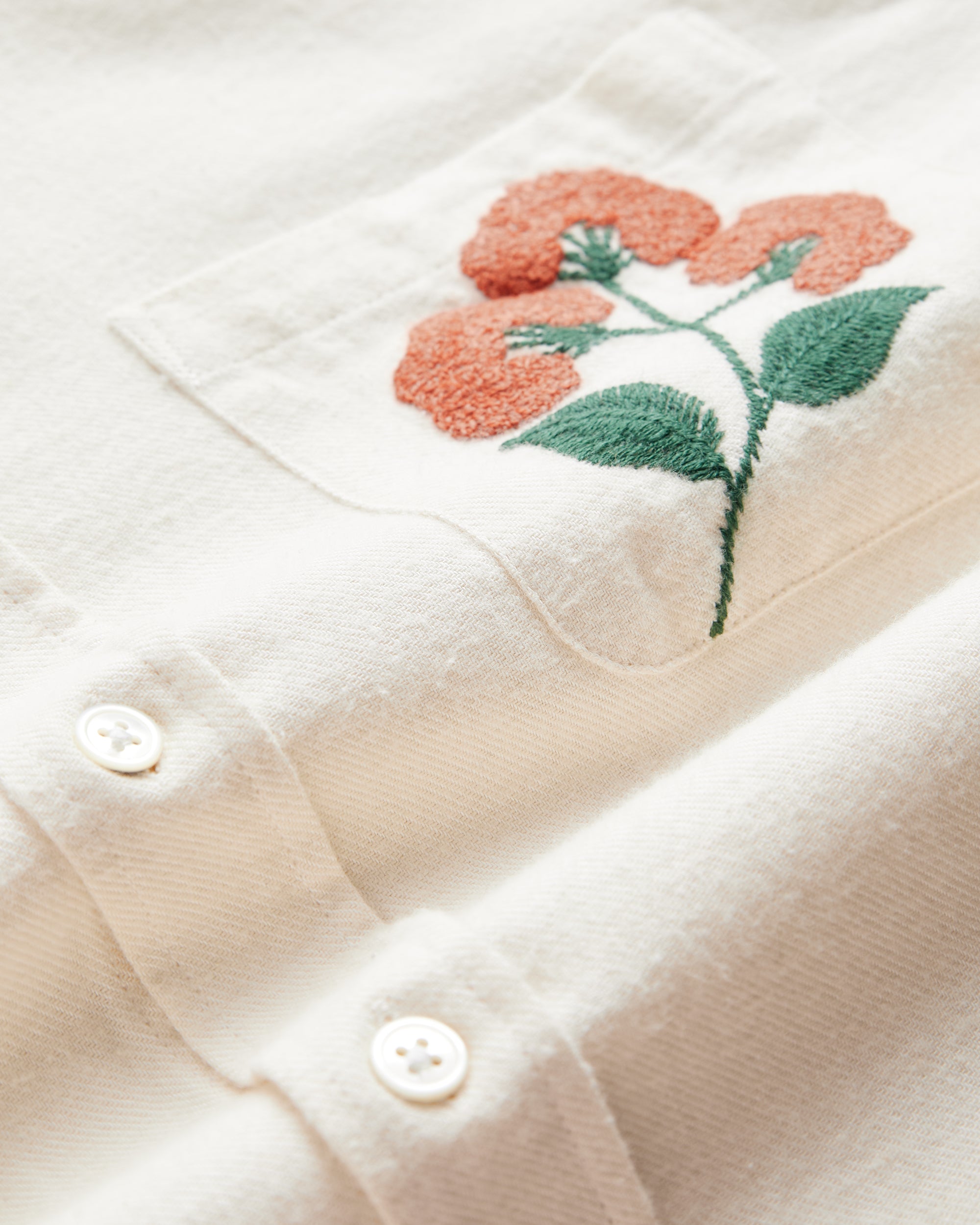 Embroidery Flannel Shirt