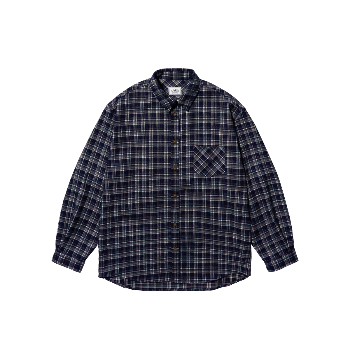 Flannel Check Shirt -  Navy