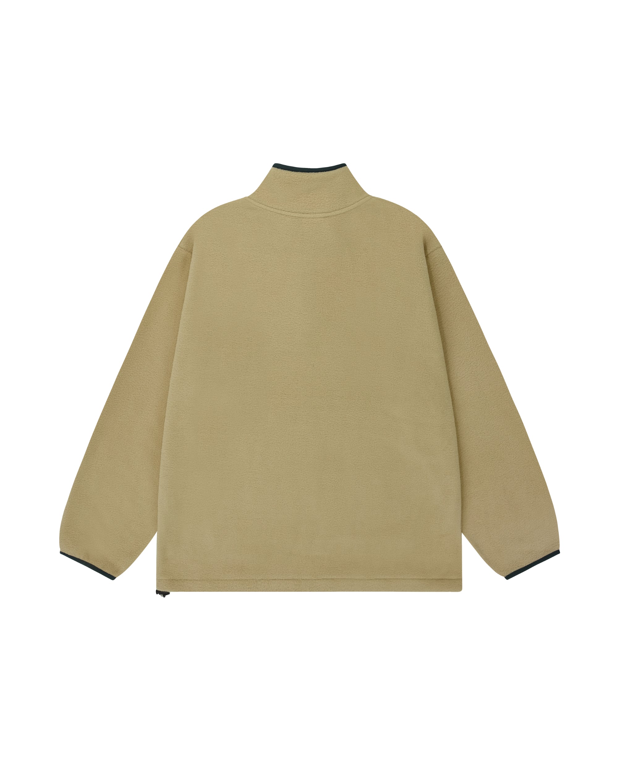 Fleece Button Anorak - Beige