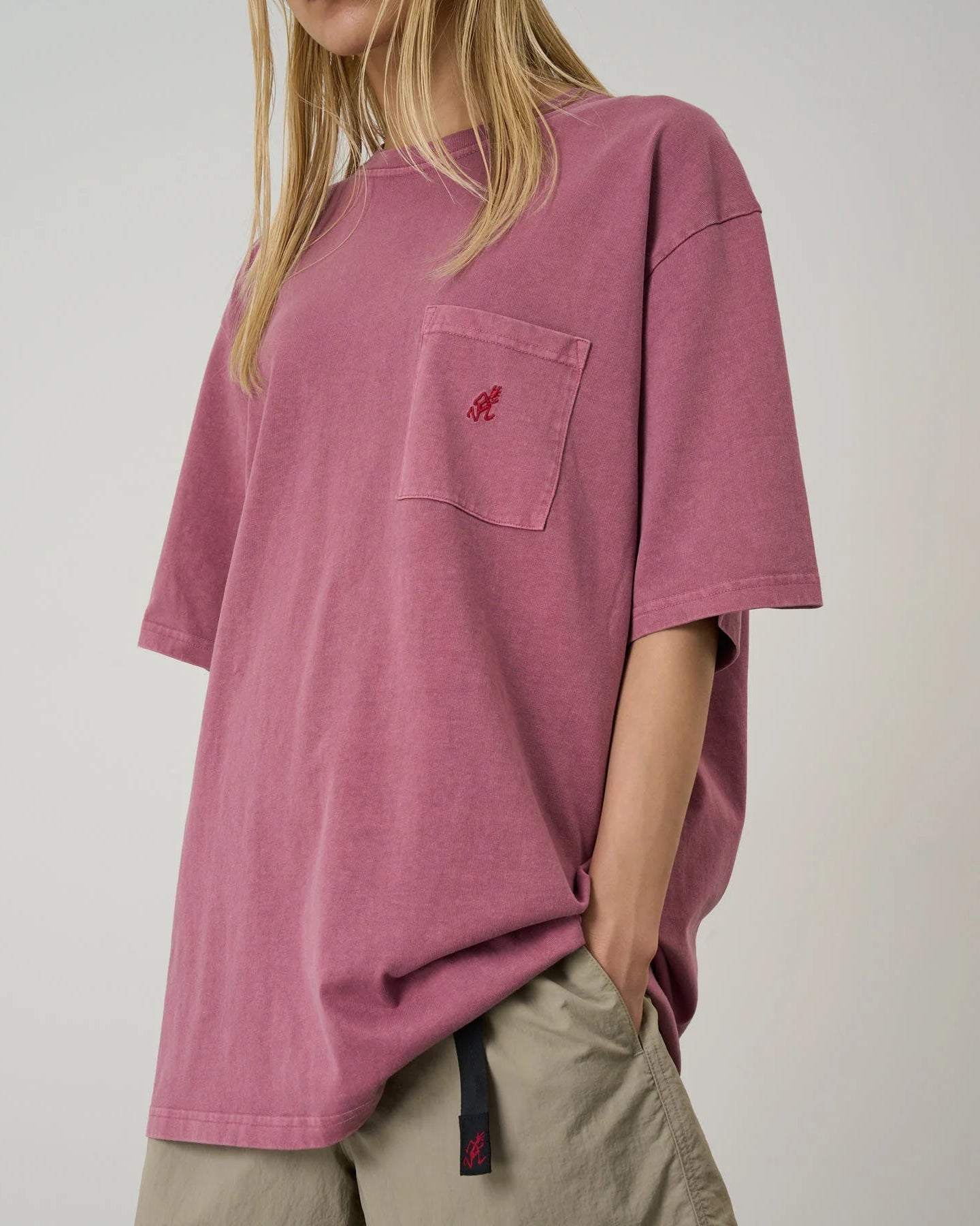 One Point Tee Pigment Dyed - Red Pigment