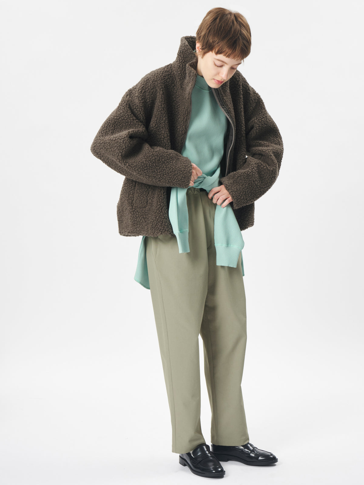 Deep Pile Fleece Jacket - Morel