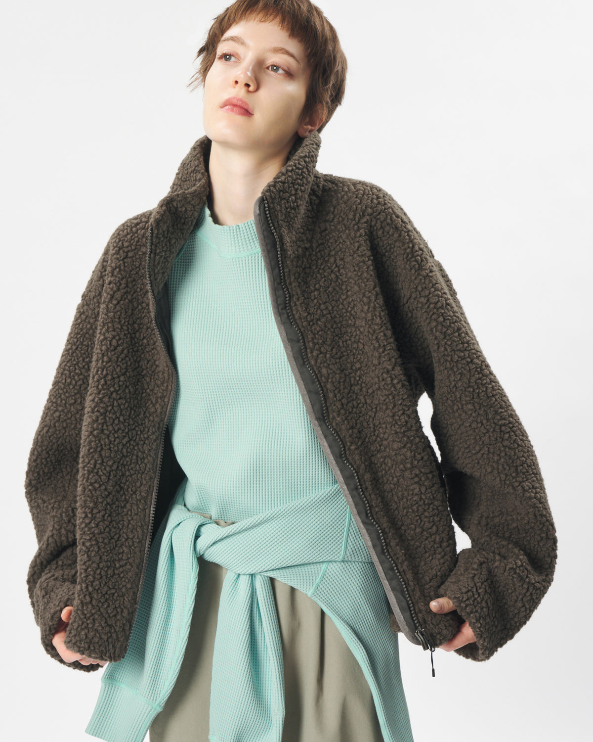 Deep Pile Fleece Jacket - Morel