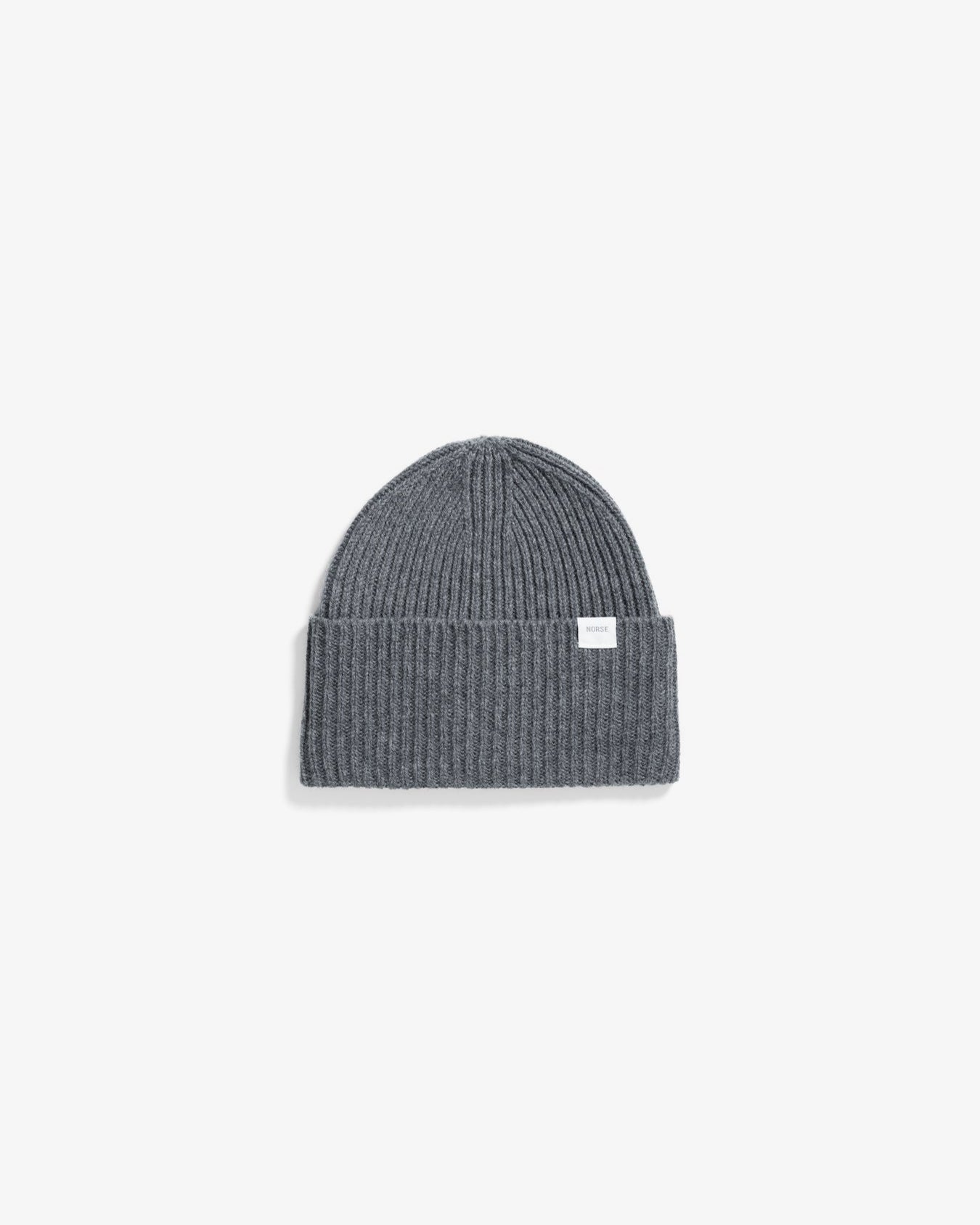 Norse Standard Merino Lambswool Beanie - Grey Melange