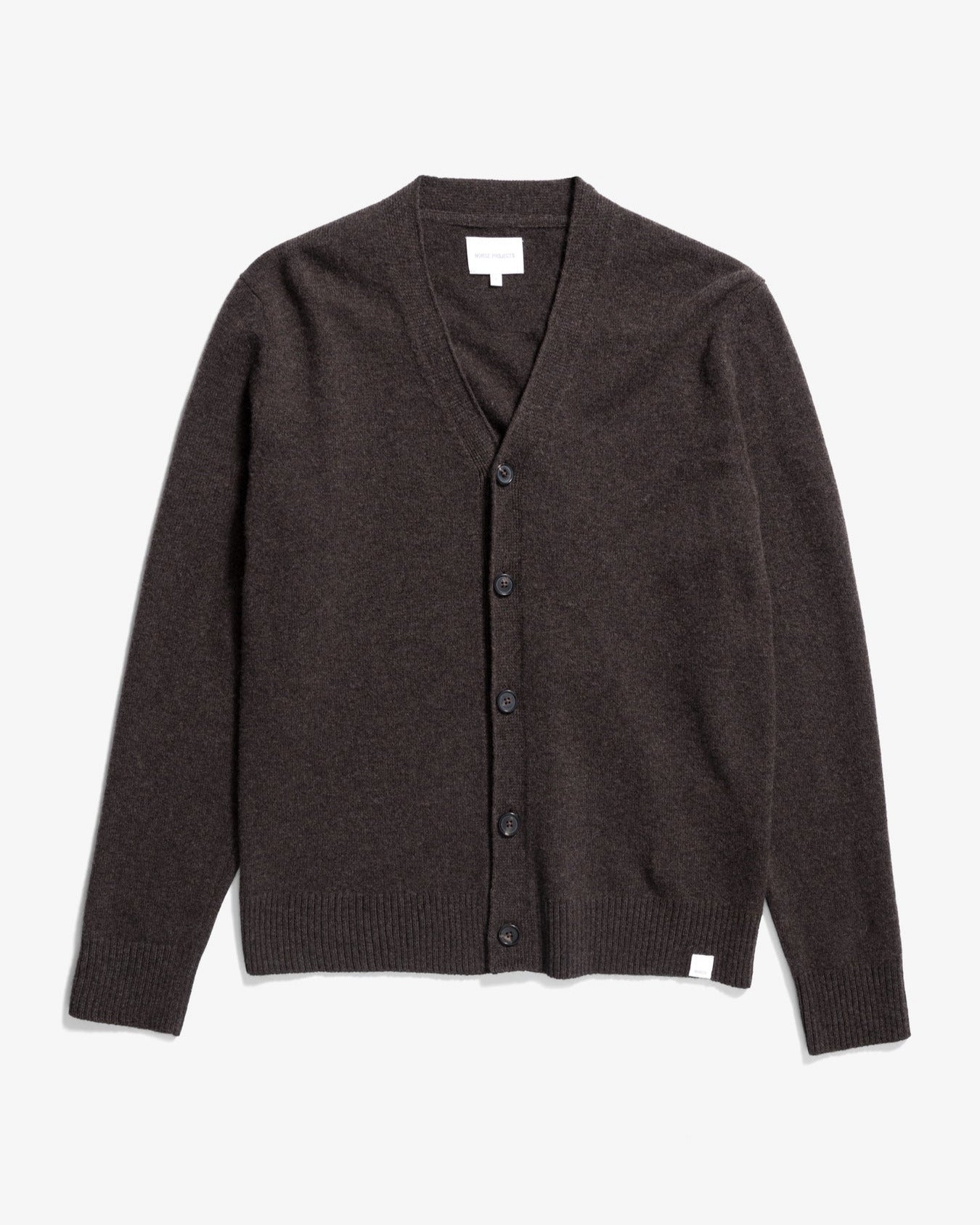 Norse Standard Merino Lambswool Cardigan - Heathland Brown