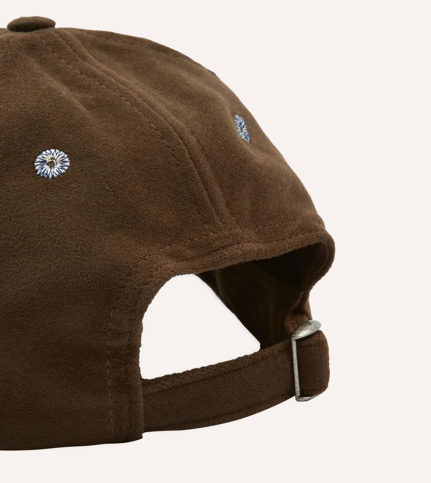Horse Applique Moleskin Baseball Cap - Brown