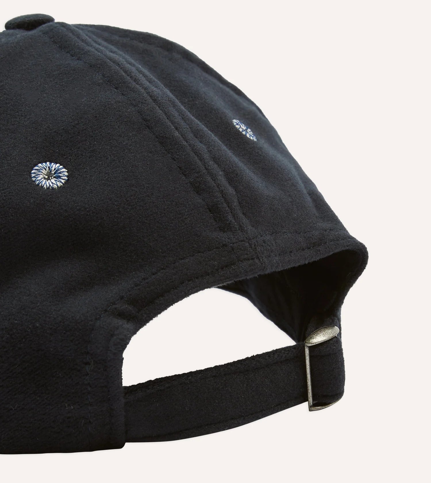 Horse Applique Moleskin Baseball Cap - Dark Navy