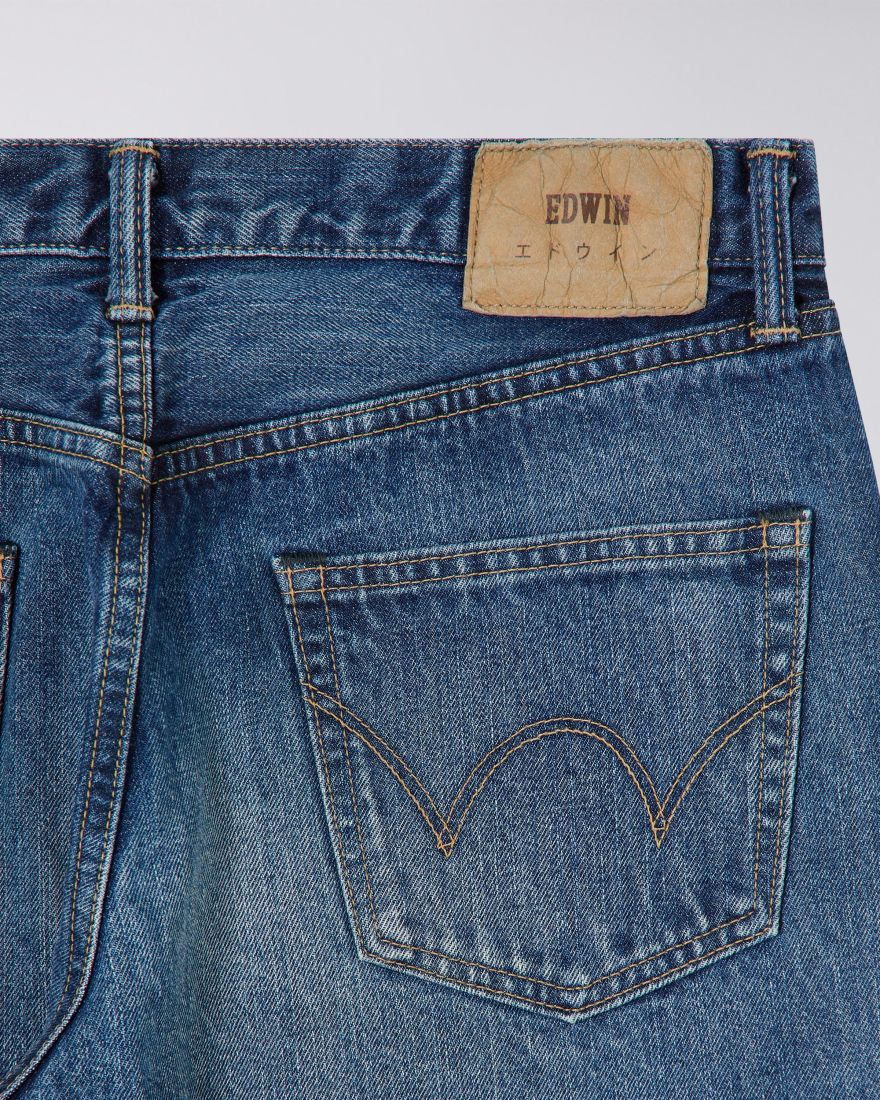 Regular Tapered Kurabo Recycle Denim Red Selvage 14oz - Blue Dark Used