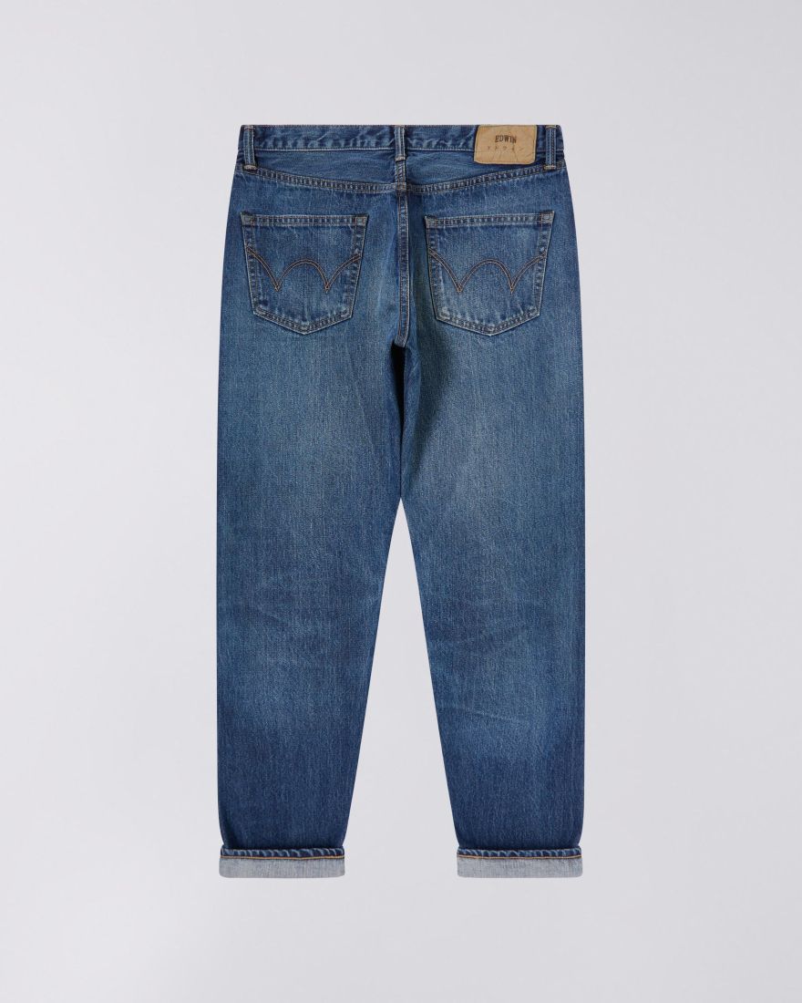 Regular Tapered Kurabo Recycle Denim Red Selvage 14oz - Blue Dark Used