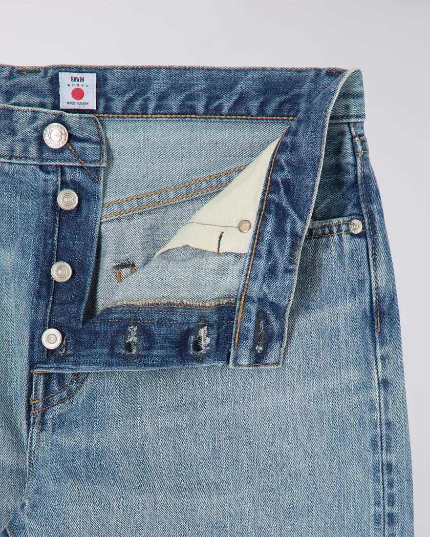 Slim Tapered Jeans - 14 oz Kurabo Recycle Denim, Red Selvage - Blue Light Used