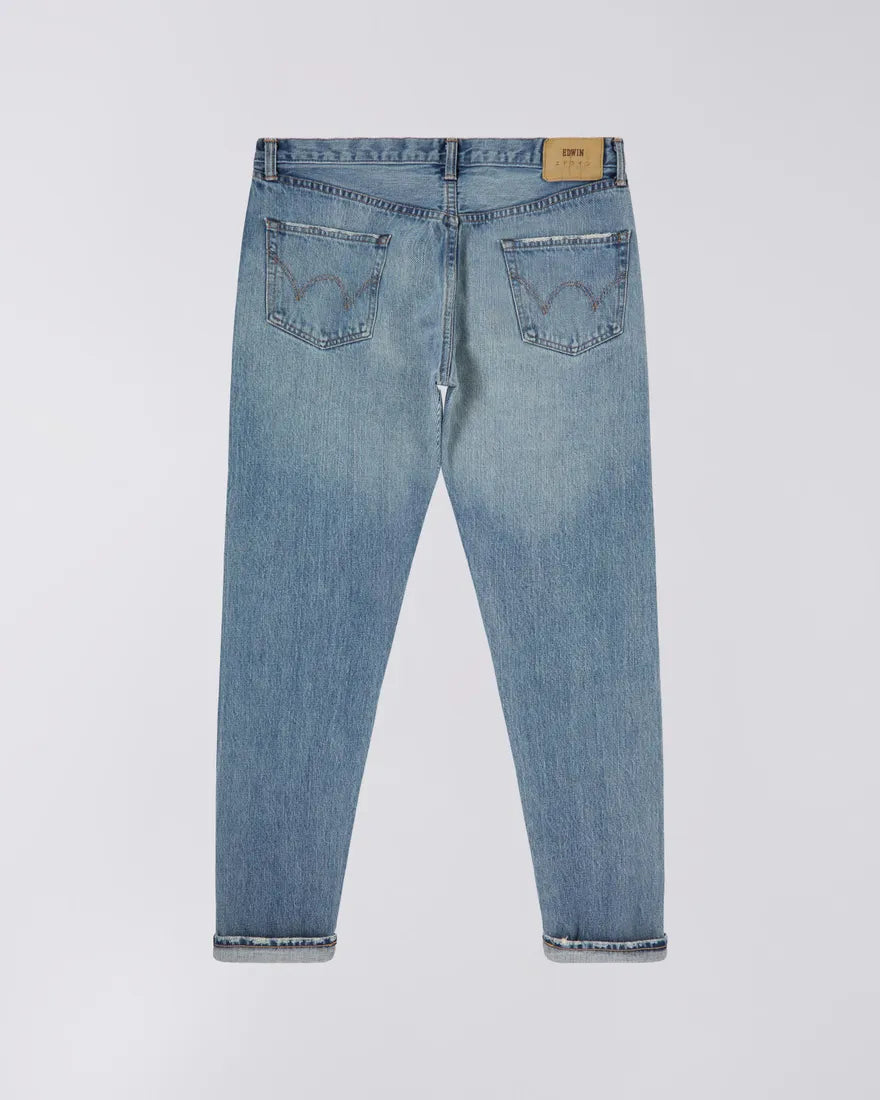 Slim Tapered Jeans - 14 oz Kurabo Recycle Denim, Red Selvage - Blue Light Used