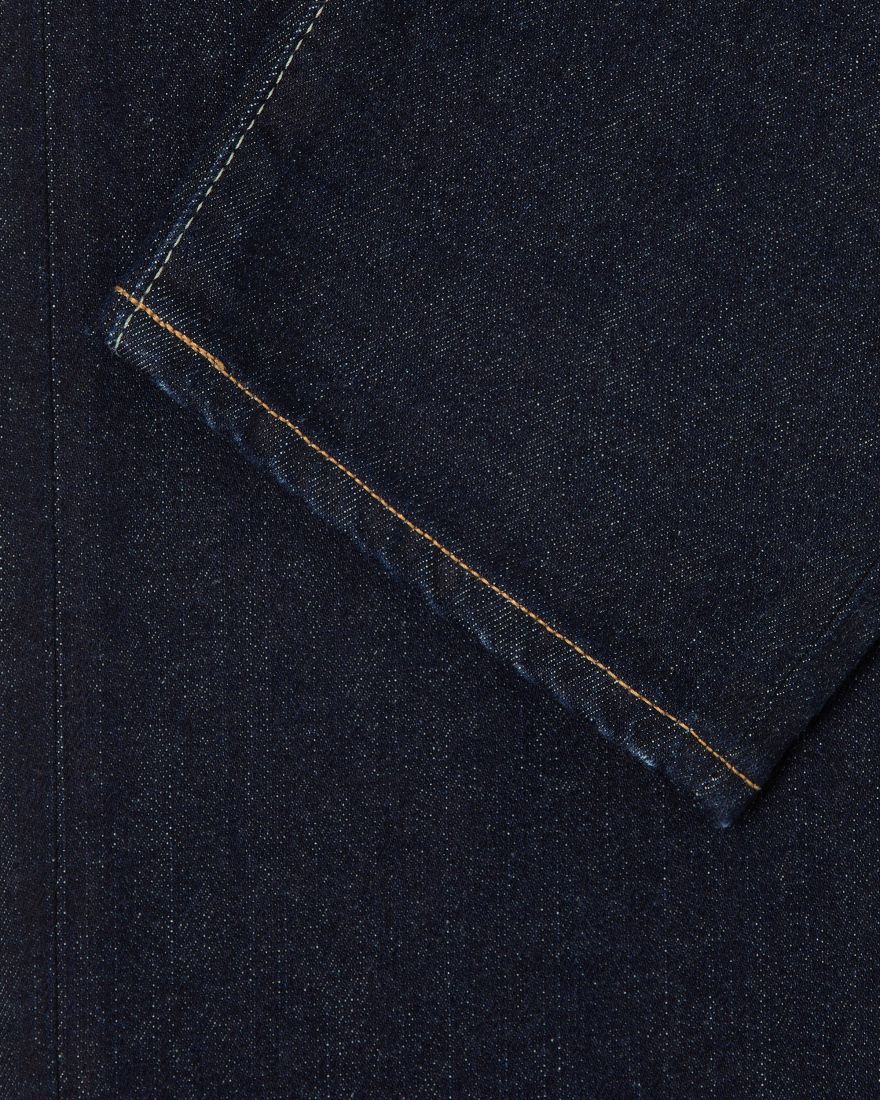 Regular Tapered - Kaihara, Pure Indigo Stretch Denim, 13oz - Blue, rinsed