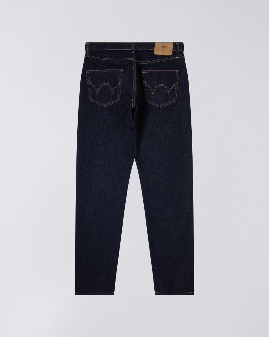 Regular Tapered - Kaihara, Pure Indigo Stretch Denim, 13oz - Blue, rinsed