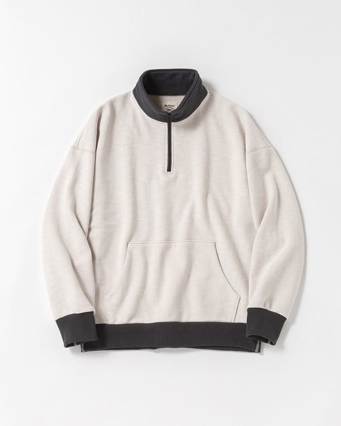 GG Sweat Half Zip - White/Ink Black