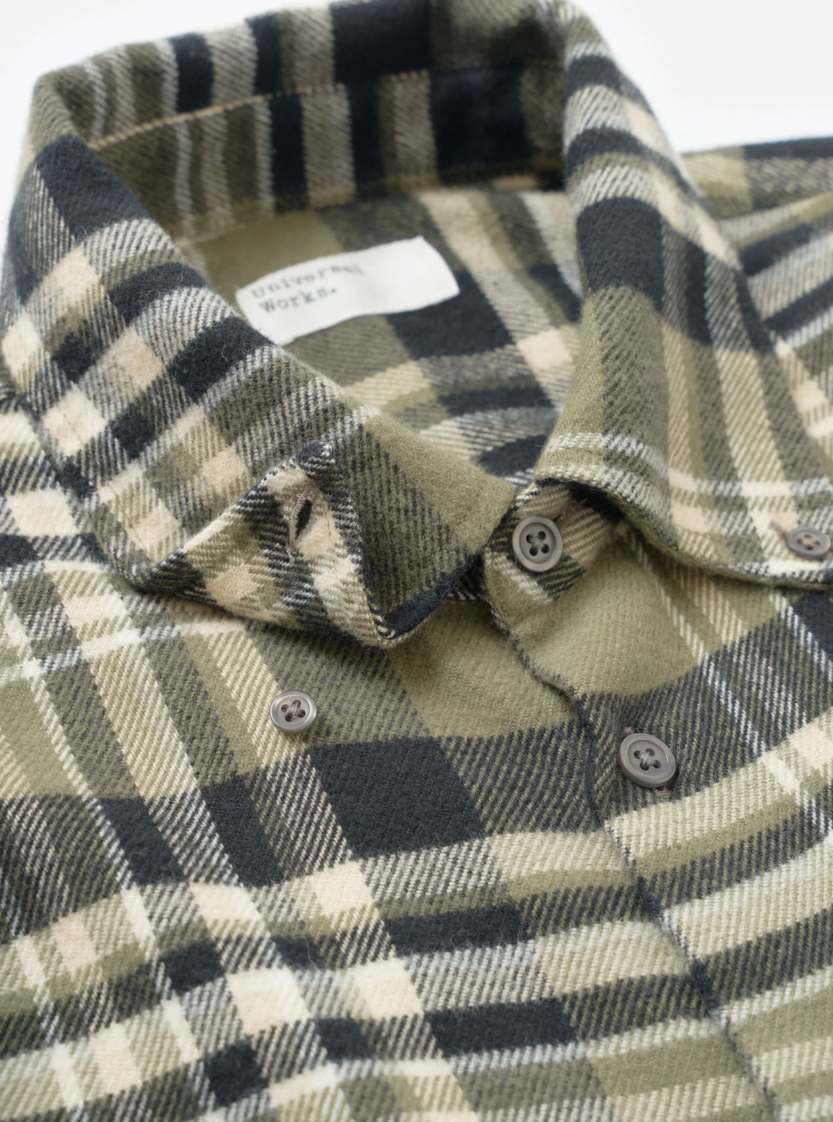 Jazz Check Standard Shirt  - Olive