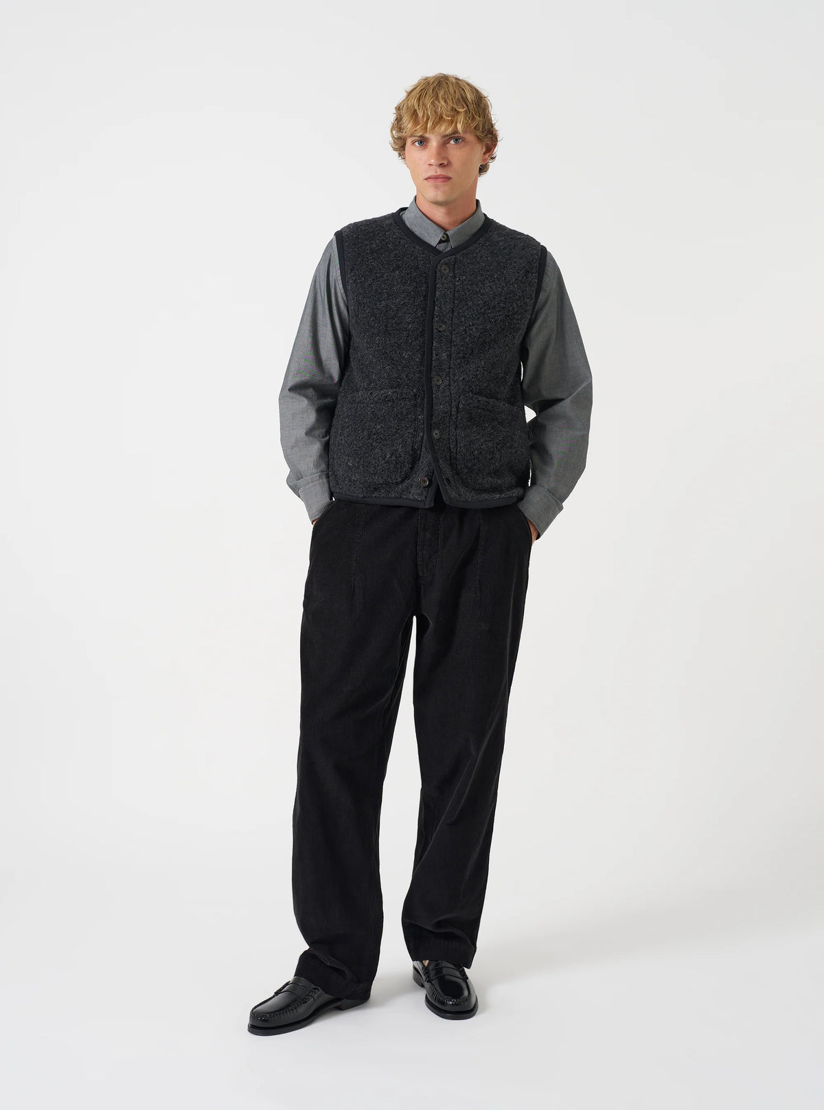 Fleece Lancaster Gilet - Charcoal