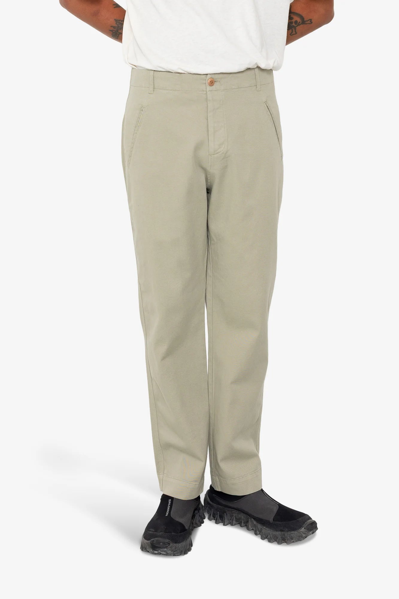 Lean Assembly Pant - Light Olive Brushed Twill