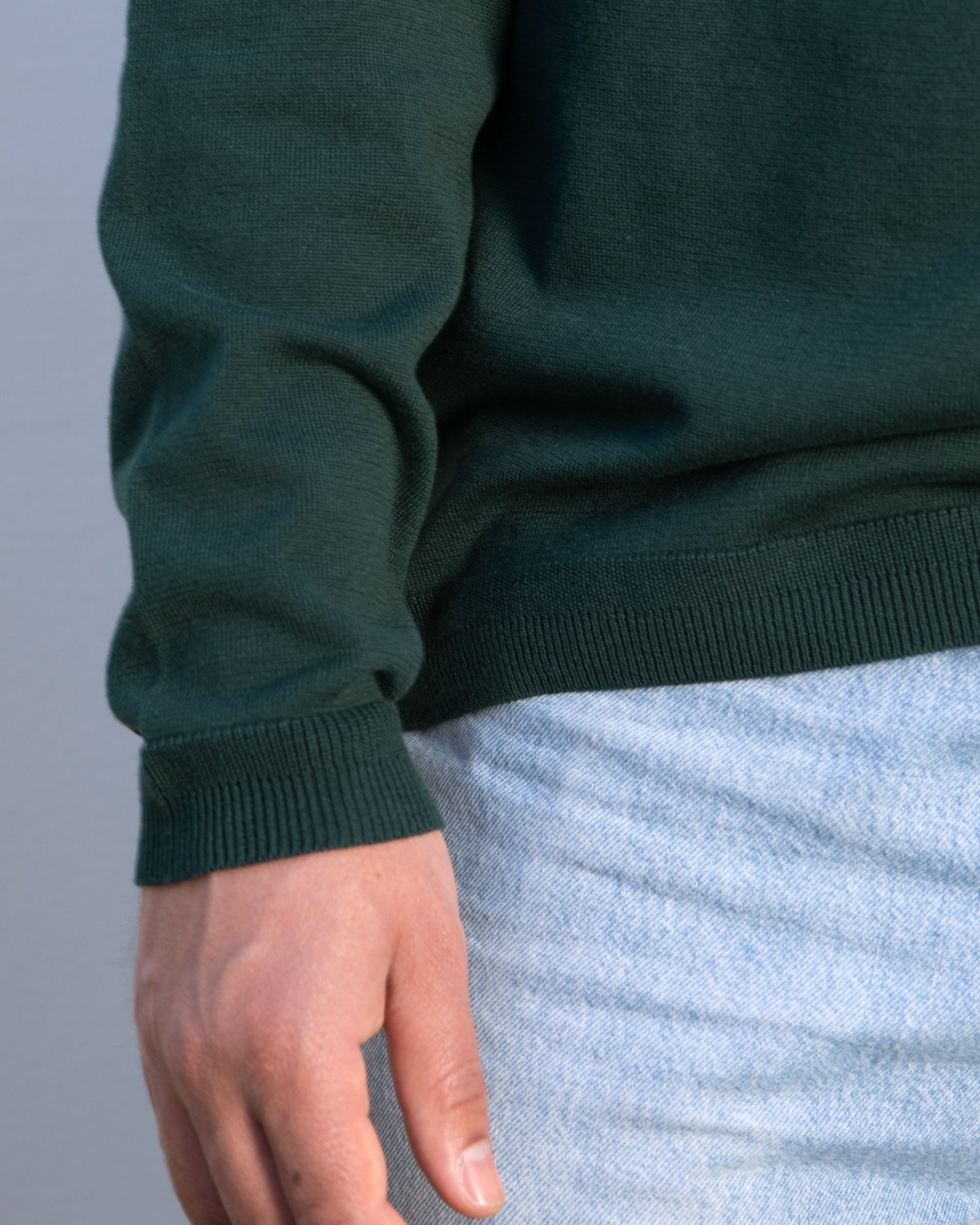 Long Sleeve Knit T-Shirt - Emerald