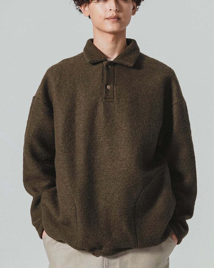 Wool HIMO Polo - Olive