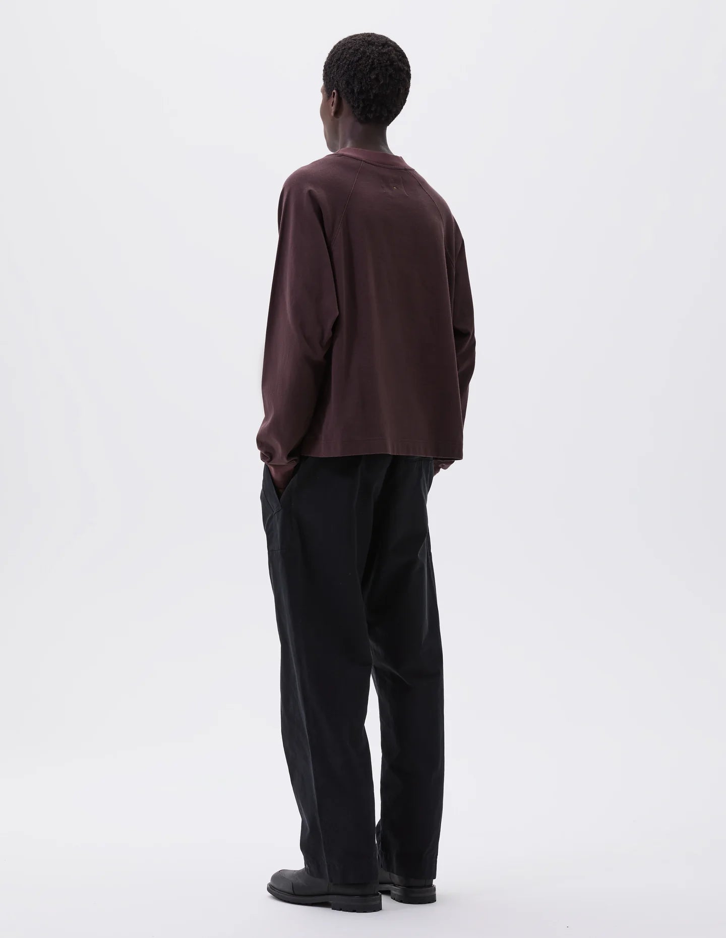 Press Stud Trousers Double Twisted Cotton Canvas - Black