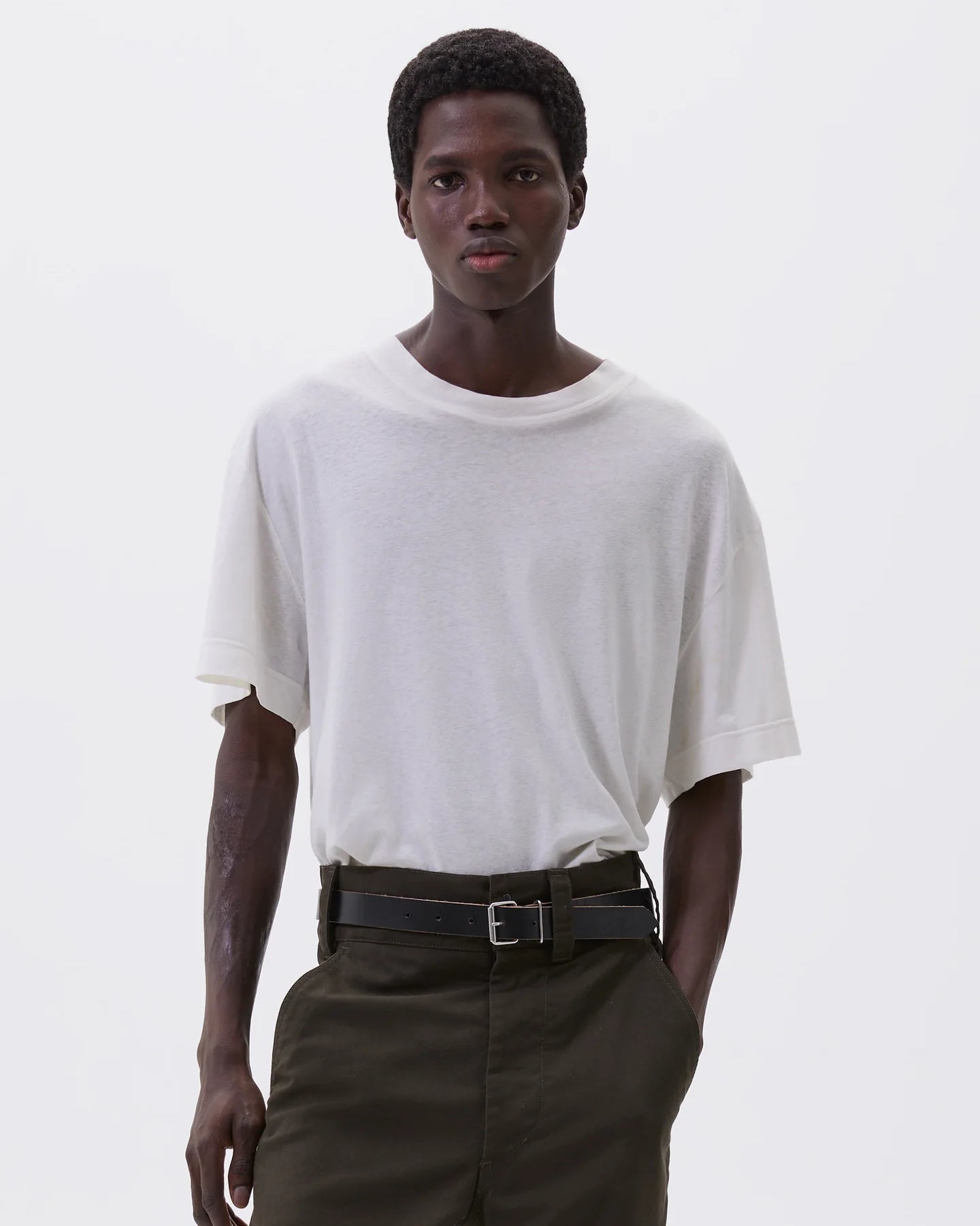 Cotton Linen Jersey - White