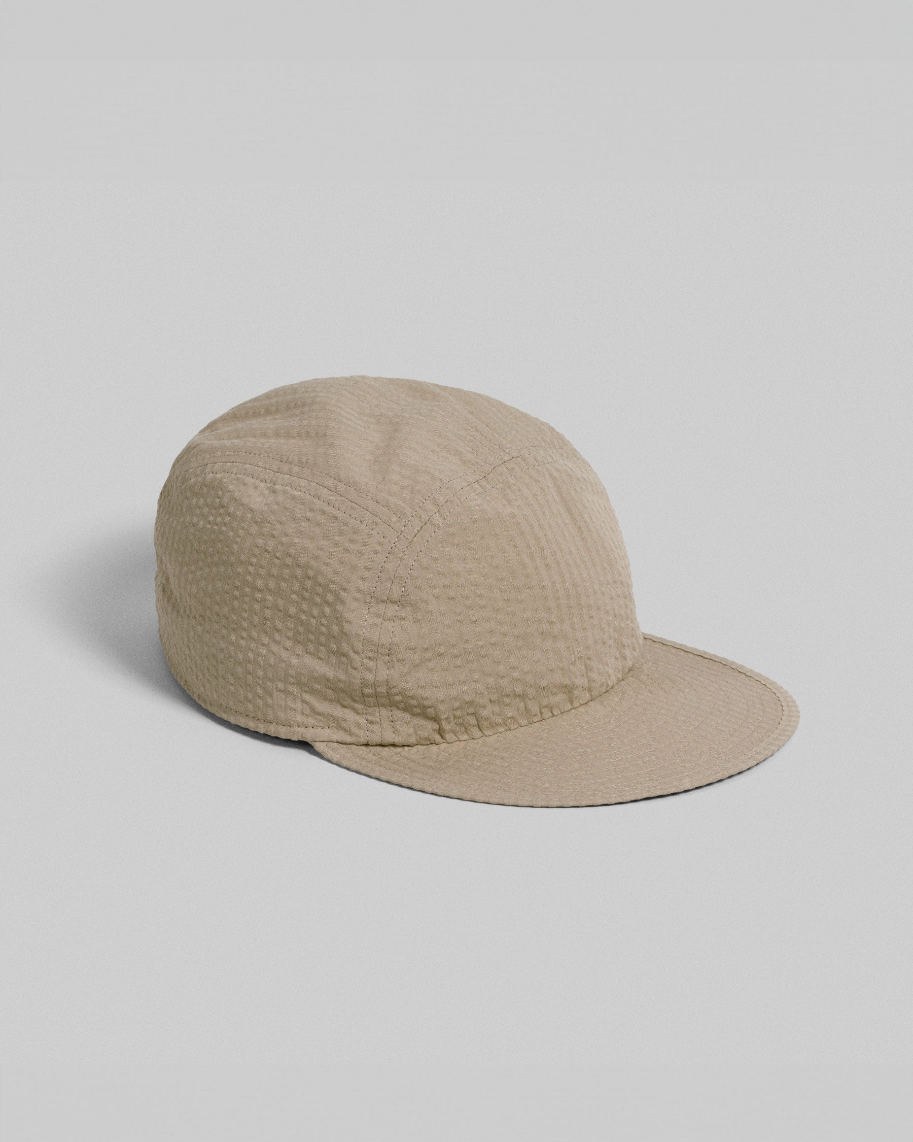 Marina Cap - Sand Seersucker
