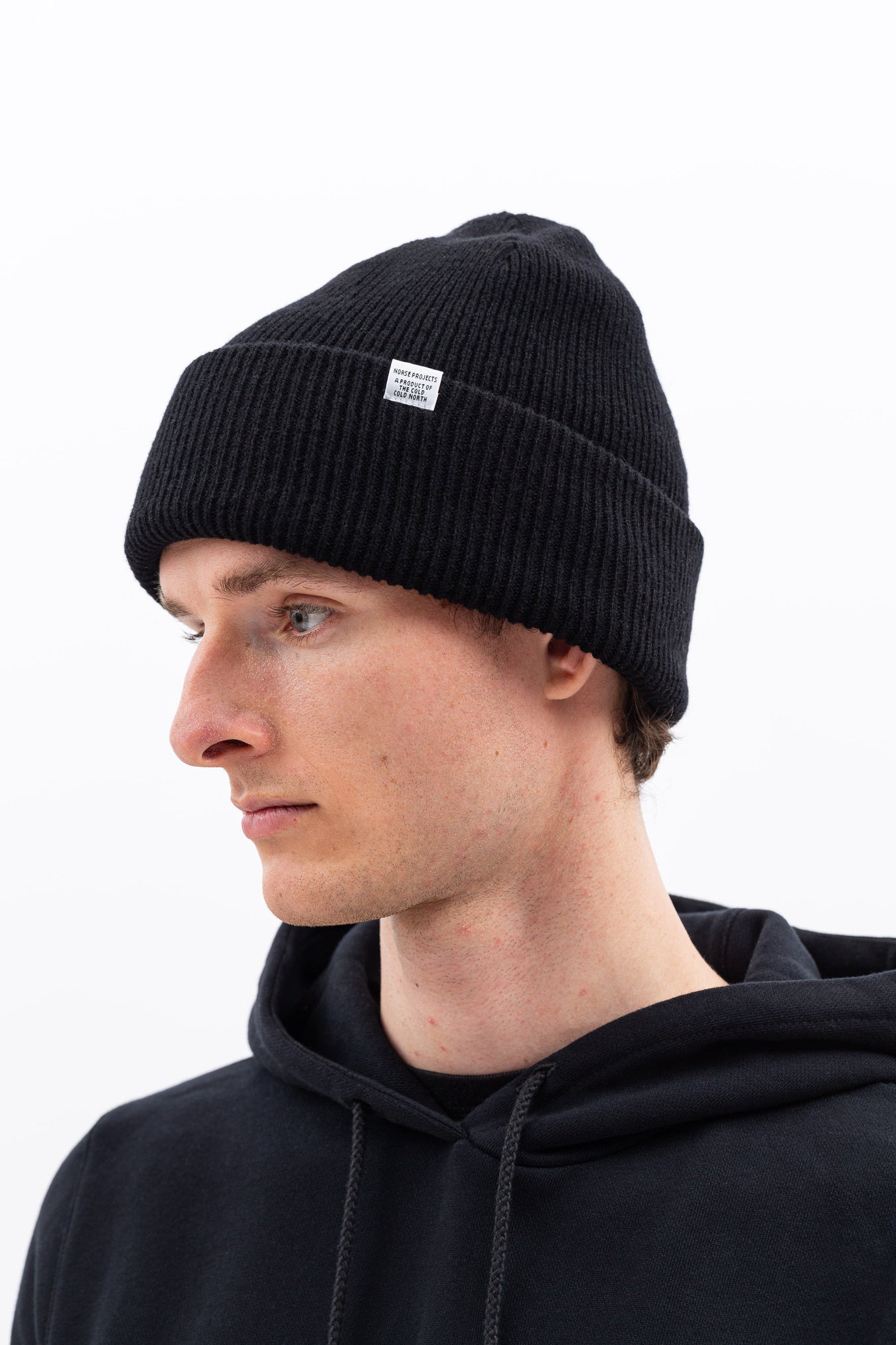 Merino Lambswool Beanie - Black