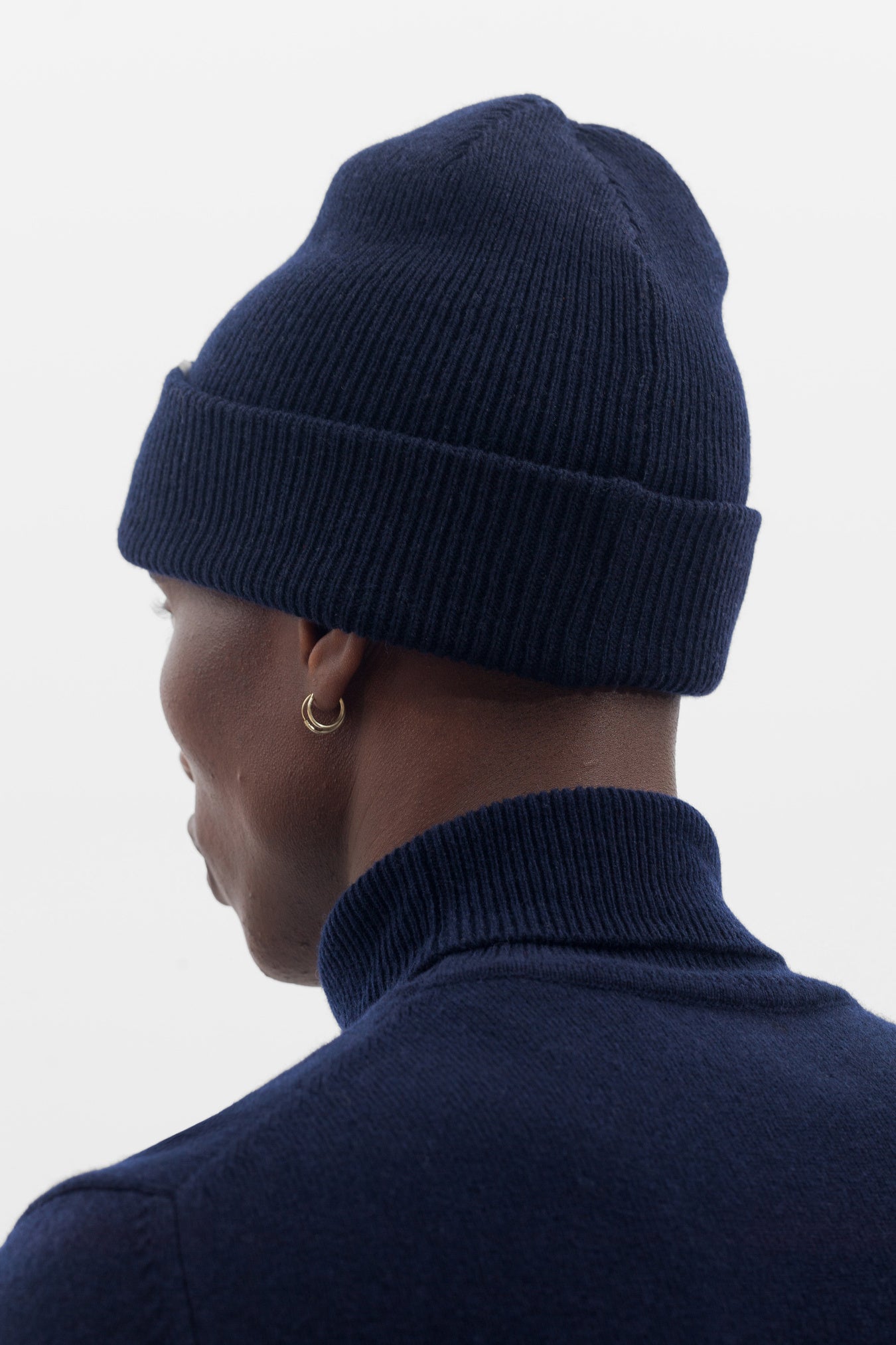 Merino Lambswool Beanie - Dark Navy
