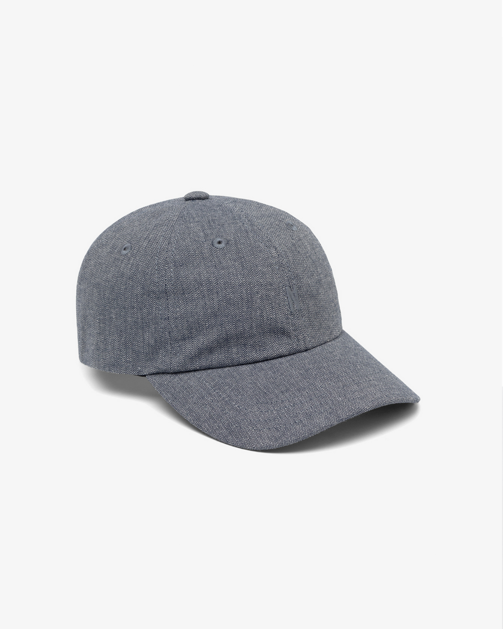 Mini Herringbone Twill 6-Panel Cap - Dark Navy