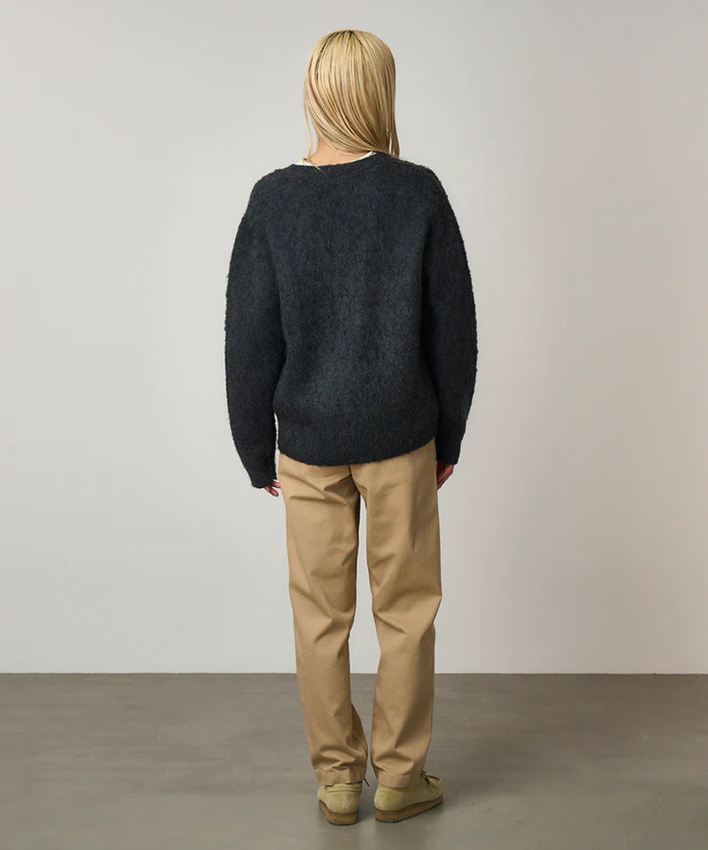 Mohair Cardigan - Charcoal
