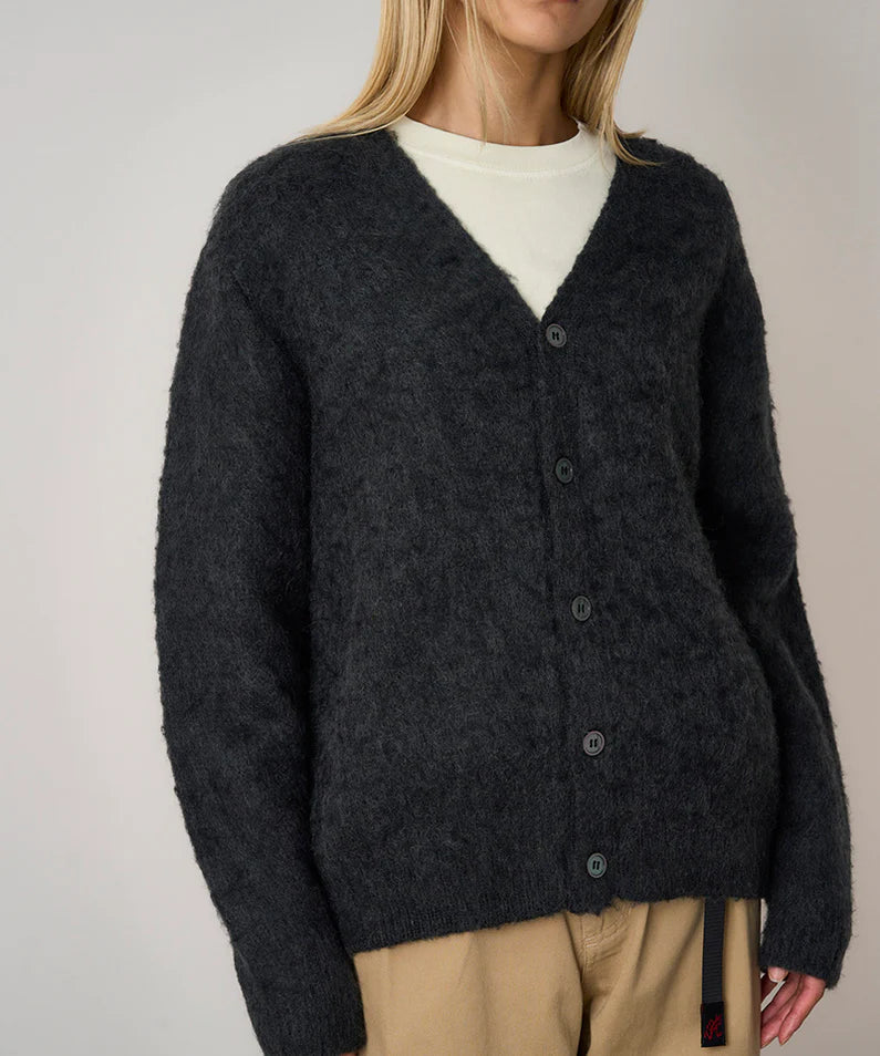Mohair Cardigan - Charcoal