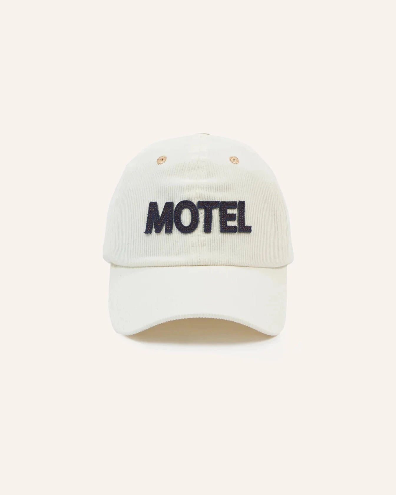 Motel Felt Applique Baseball Cap - Ecru