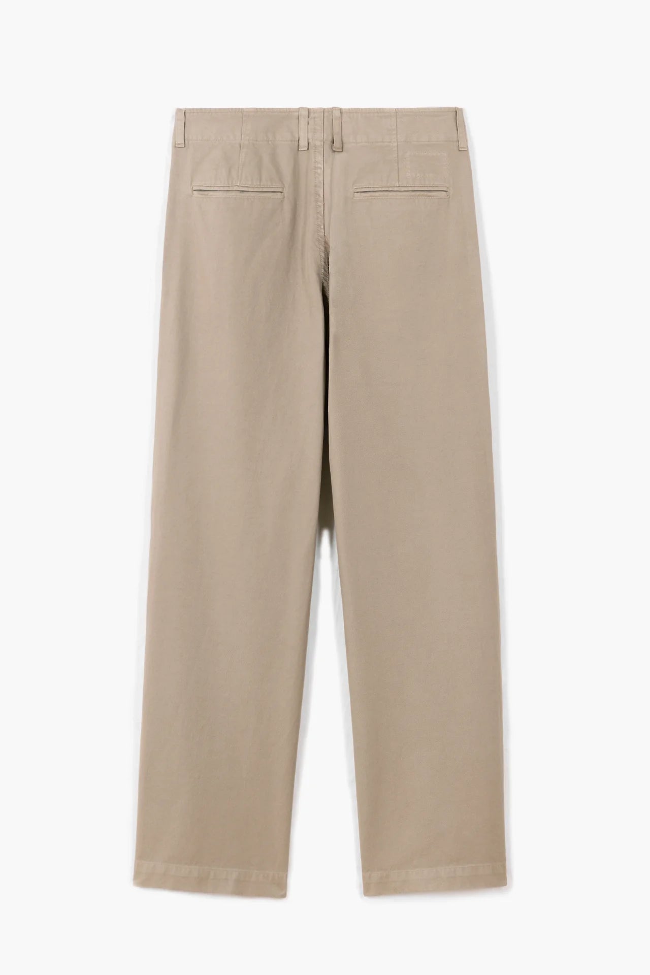 Chino Off-duty - Sergé de Coton Lavé - Beige