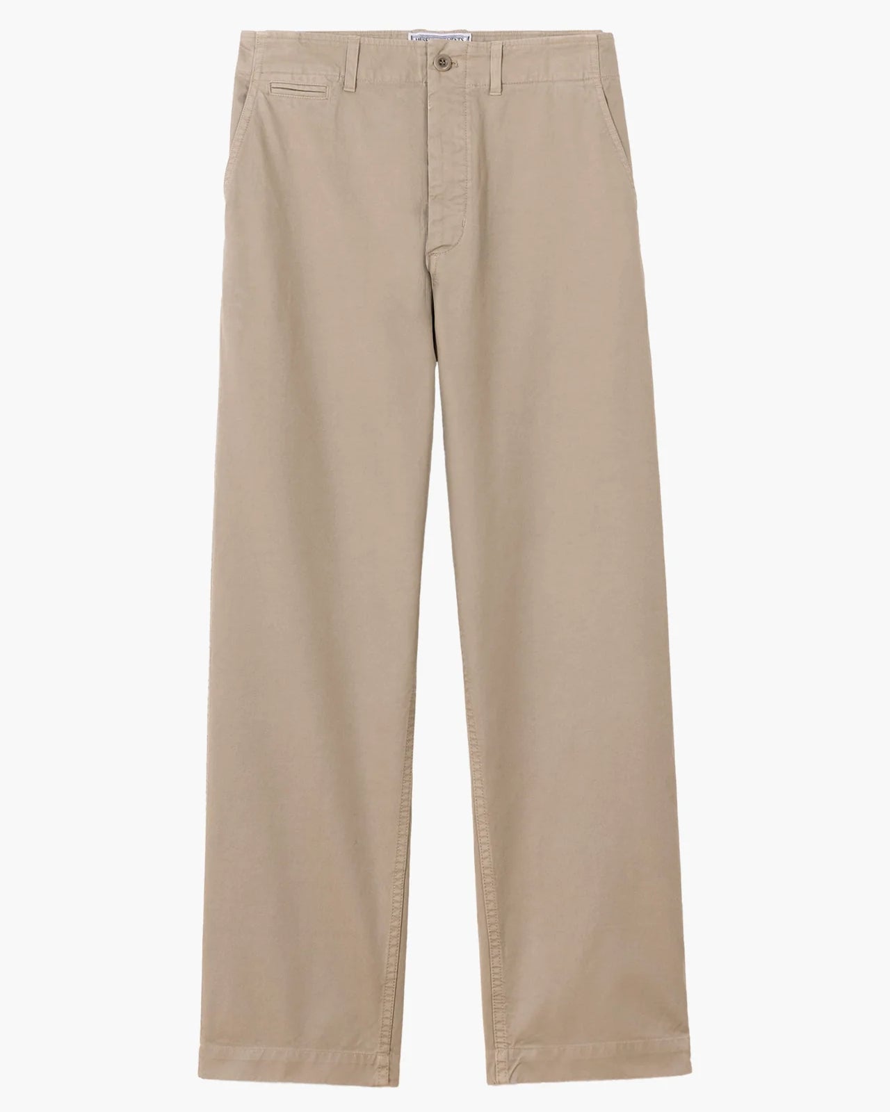 Chino Off-duty - Sergé de Coton Lavé - Beige