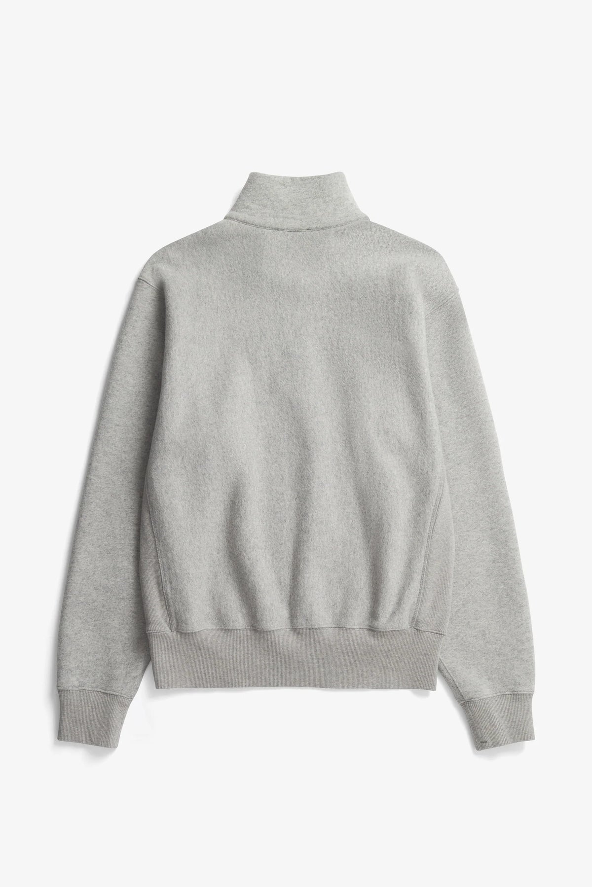 Flossli Relaxed Cotton Wool Half Zip Sweatshirt - Grey Melange