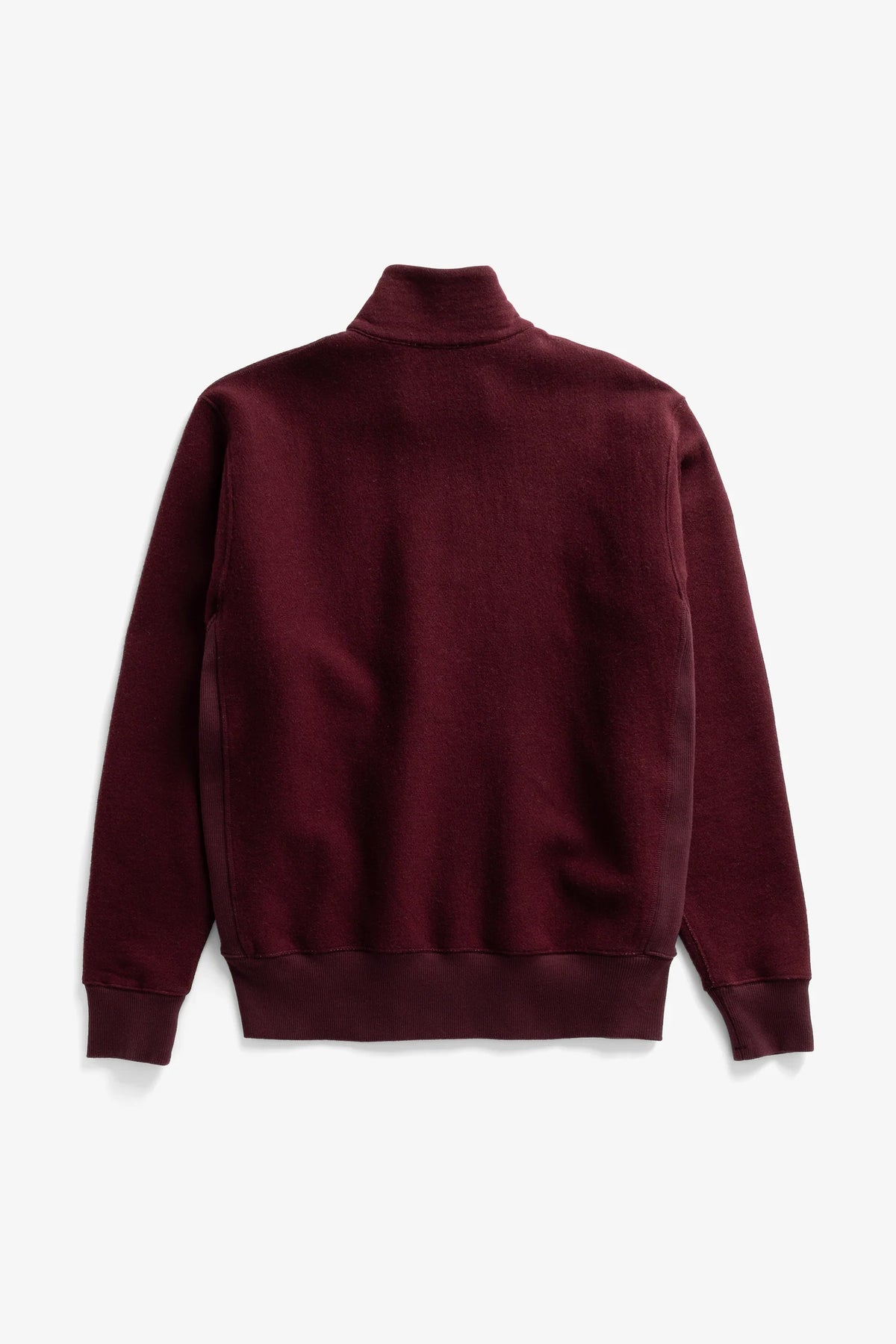 Flossli Relaxed Cotton Wool Half Zip Sweatshirt - Mahogany