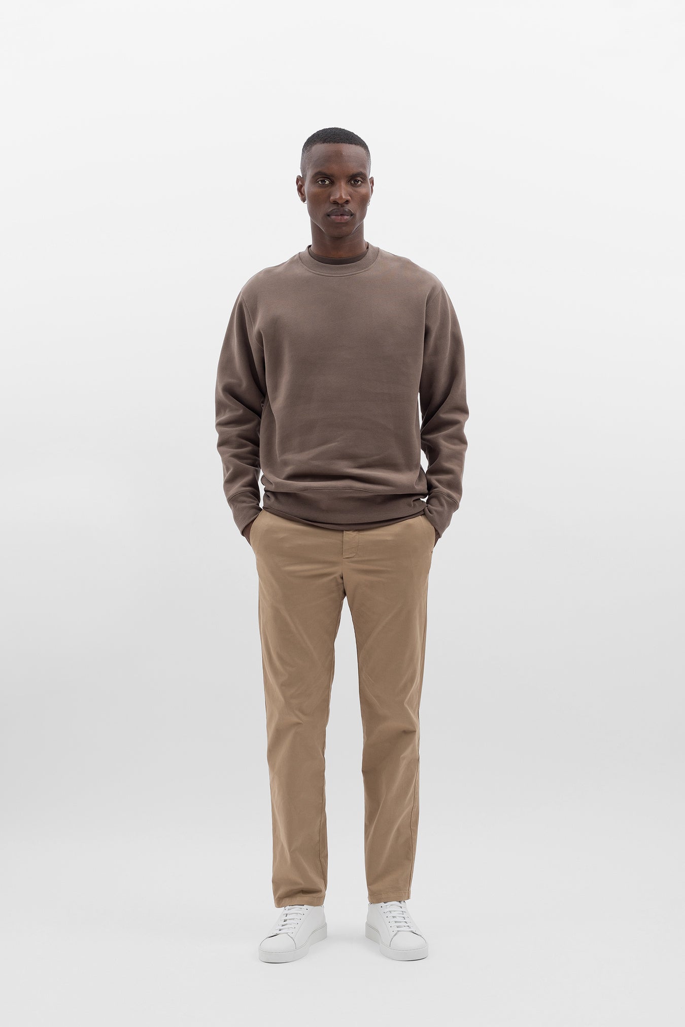 Aros Brushed Chino - Utility Khaki