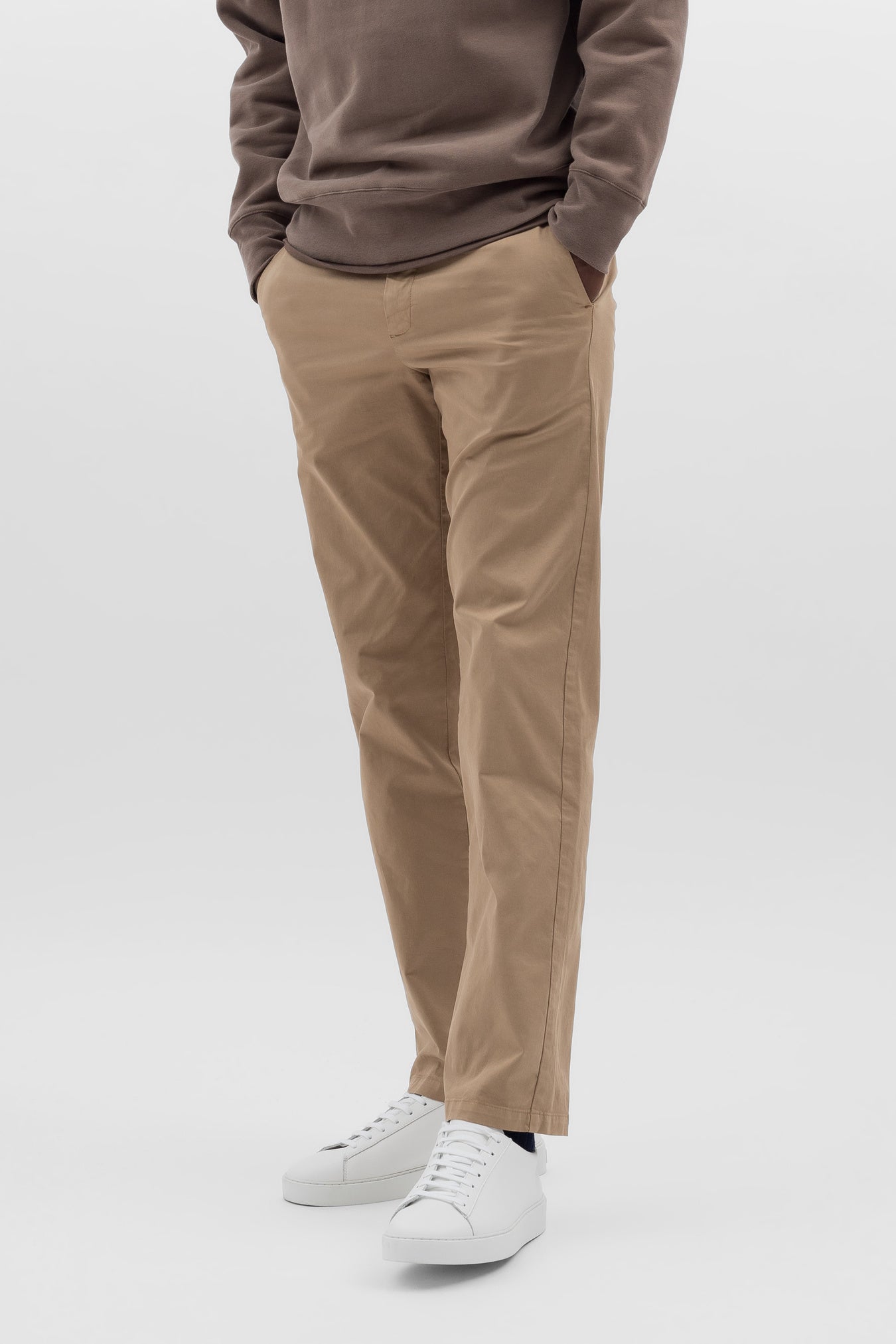 Aros Brushed Chino - Utility Khaki
