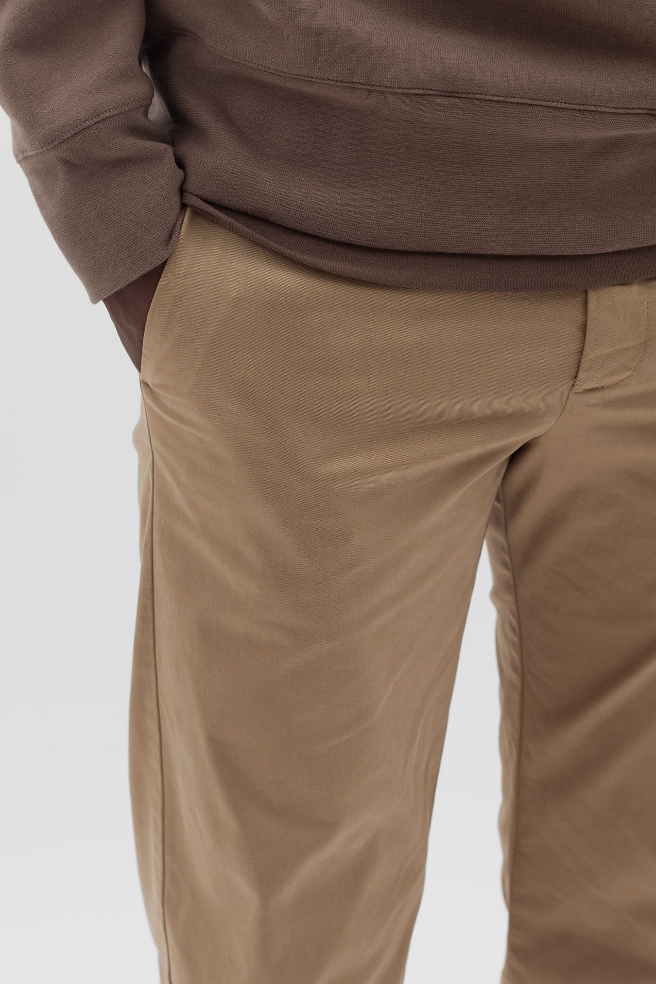 Aros Brushed Chino - Utility Khaki