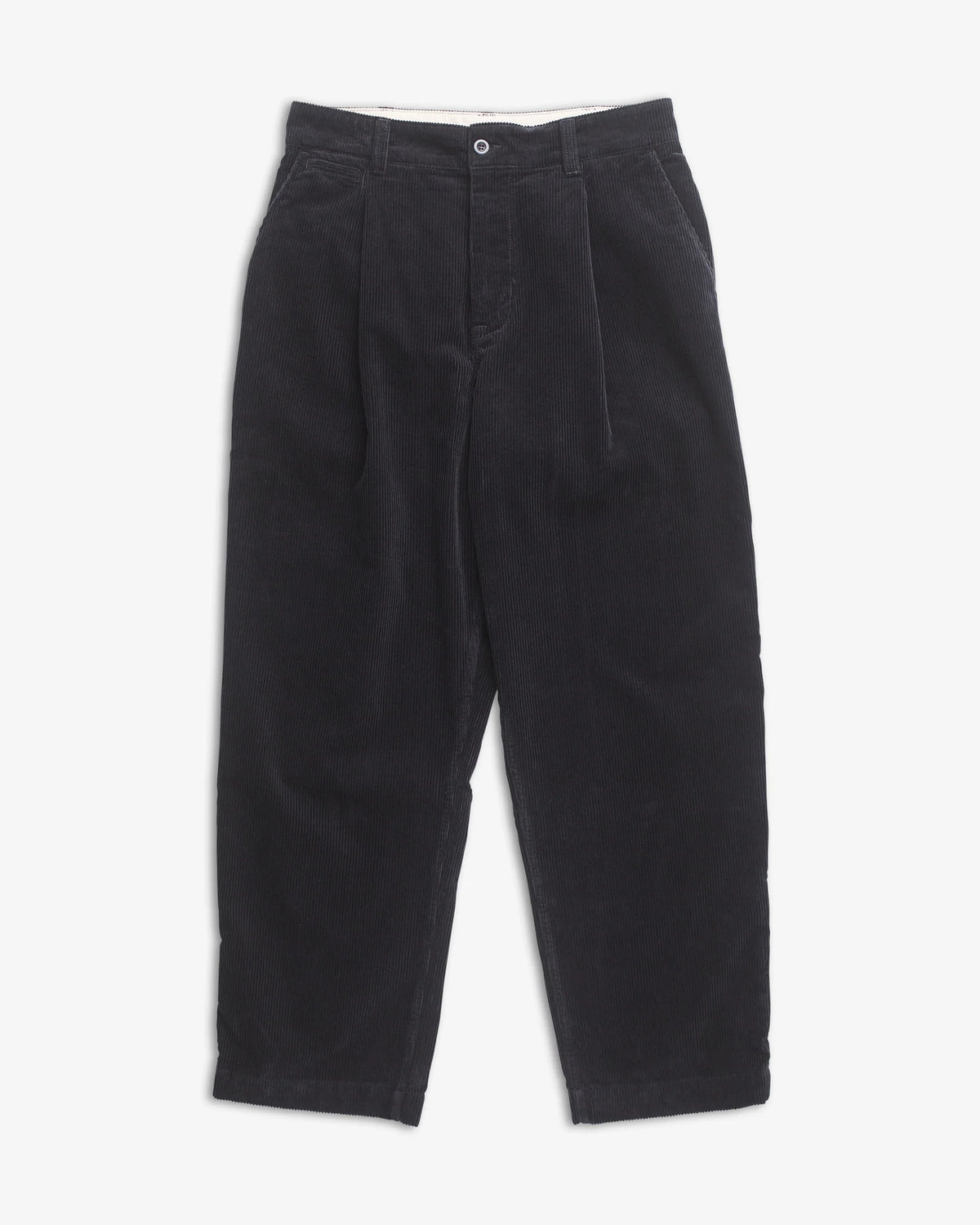 Volda Pleated Wide Wale Corduroy Trouser - Dark Navy