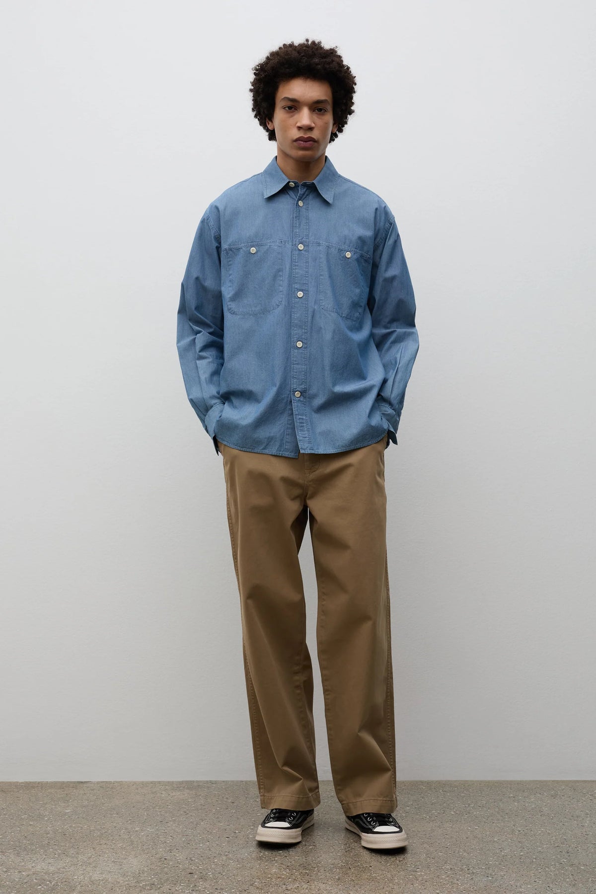 Korshavn Broken Twill Chino - Lead Grey