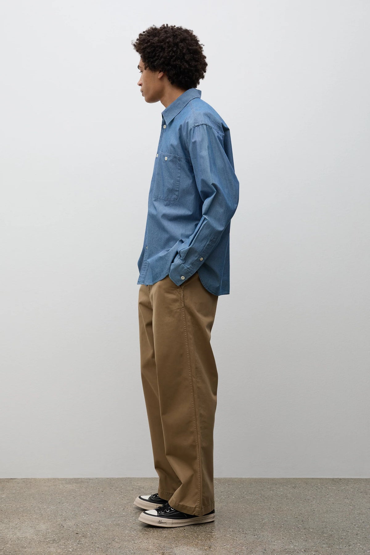Korshavn Broken Twill Chino - Lead Grey
