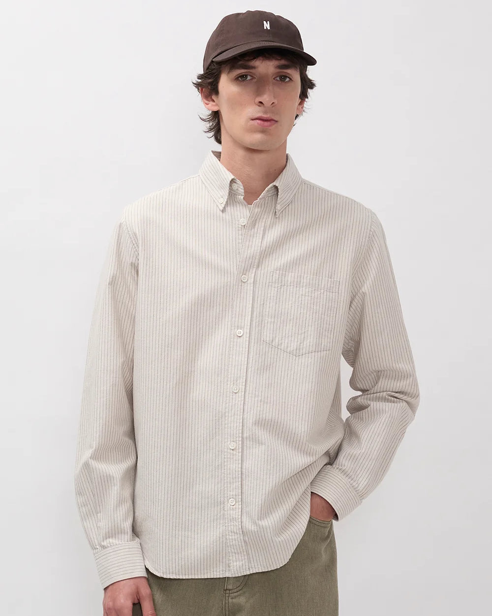 Lyngkrog Regular Oxford BD Shirt - Dark Dust Green