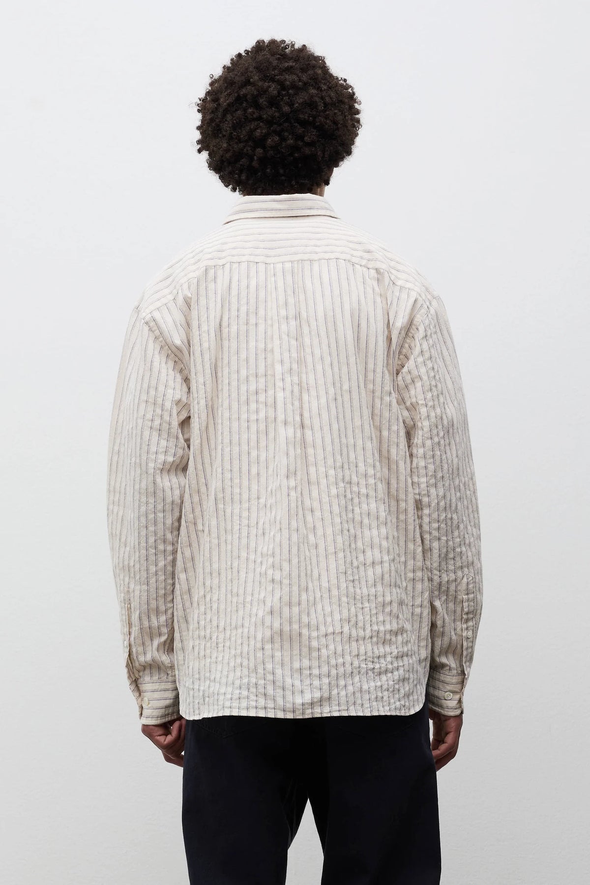 Falster Stripe Oversized Shirt - Natural Ecru