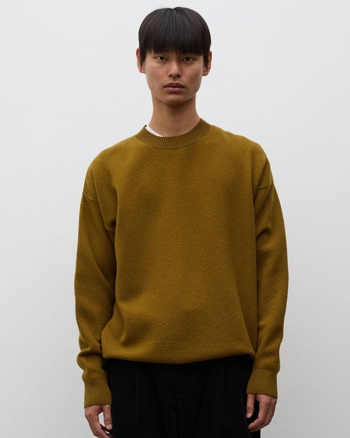 Kragholm Boiled Wool Crewneck - Butternut