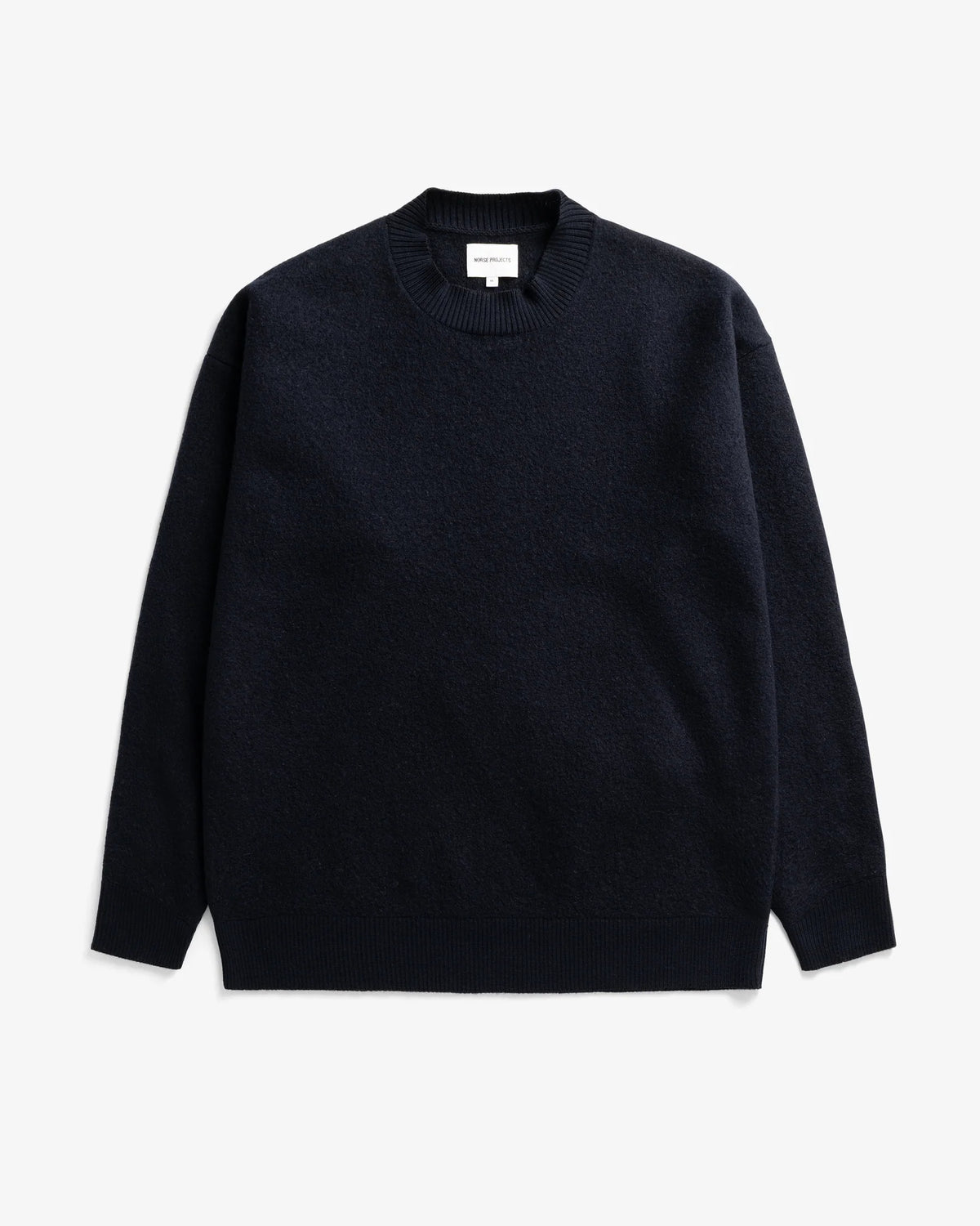 Kragholm Boiled Wool Crewneck - Dark Navy