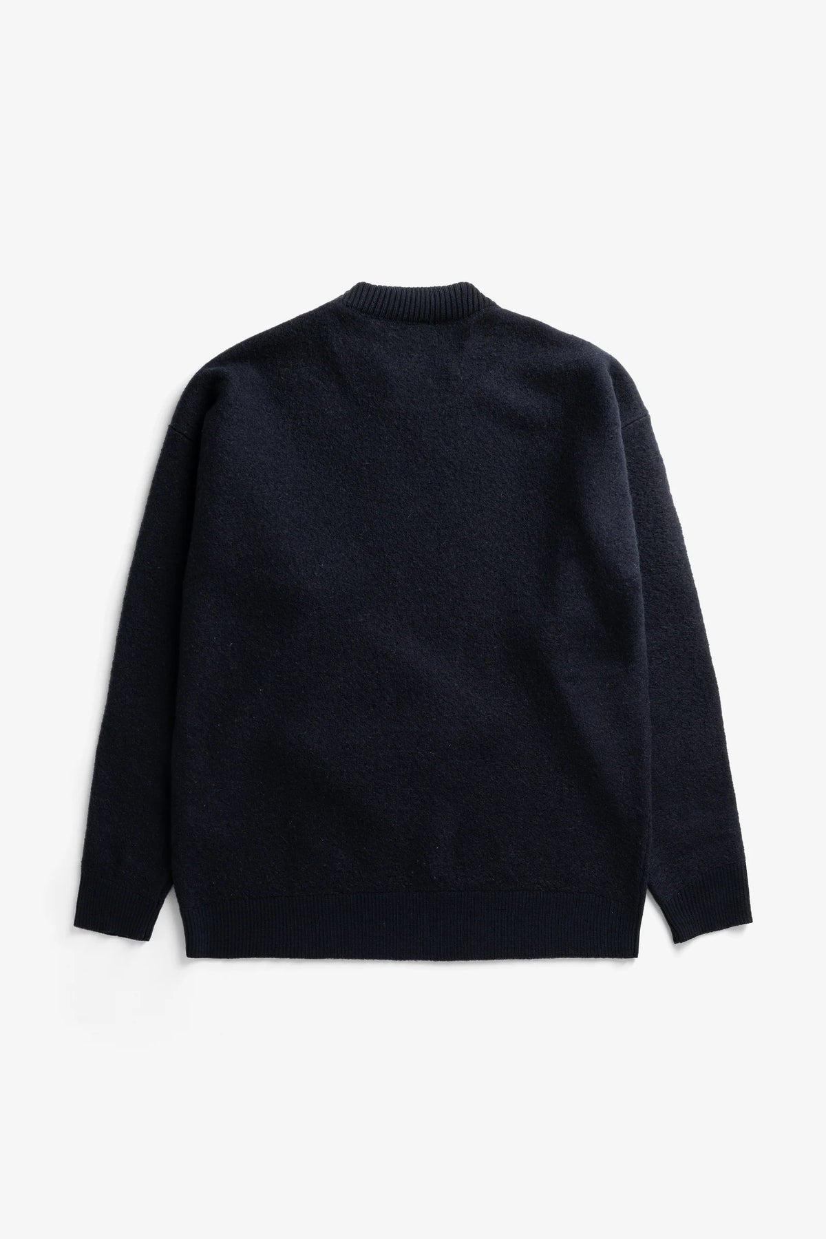 Kragholm Boiled Wool Crewneck - Dark Navy
