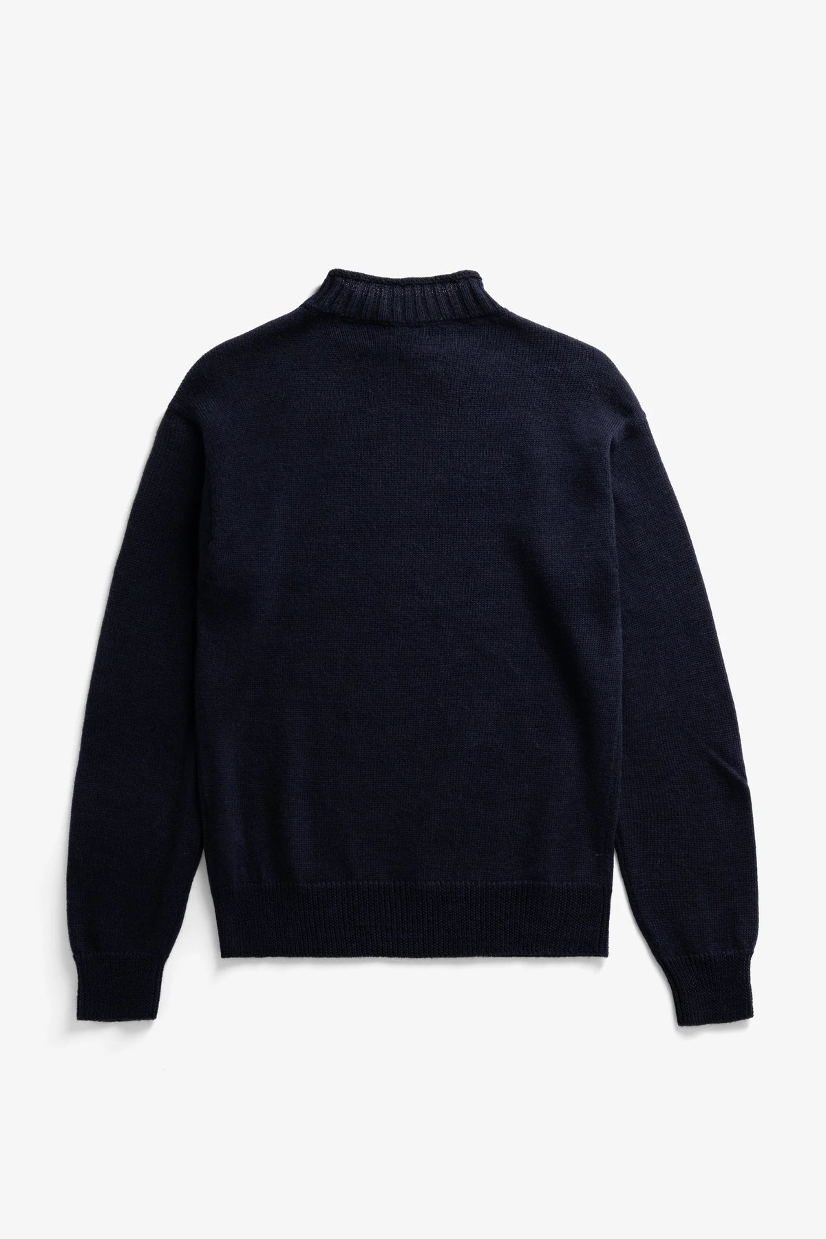 Sagvatnet Wool Roll Neck Sweater - Dark Navy