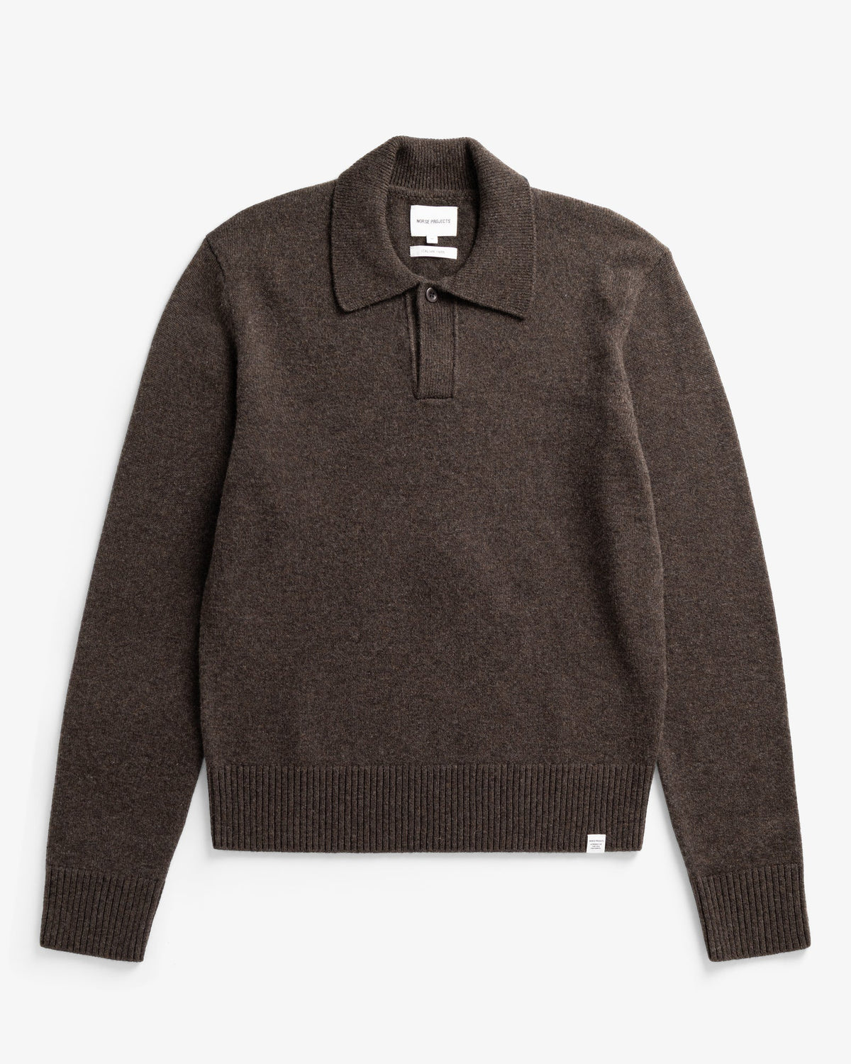 Anholt Lambswool Polo - Heathland Brown