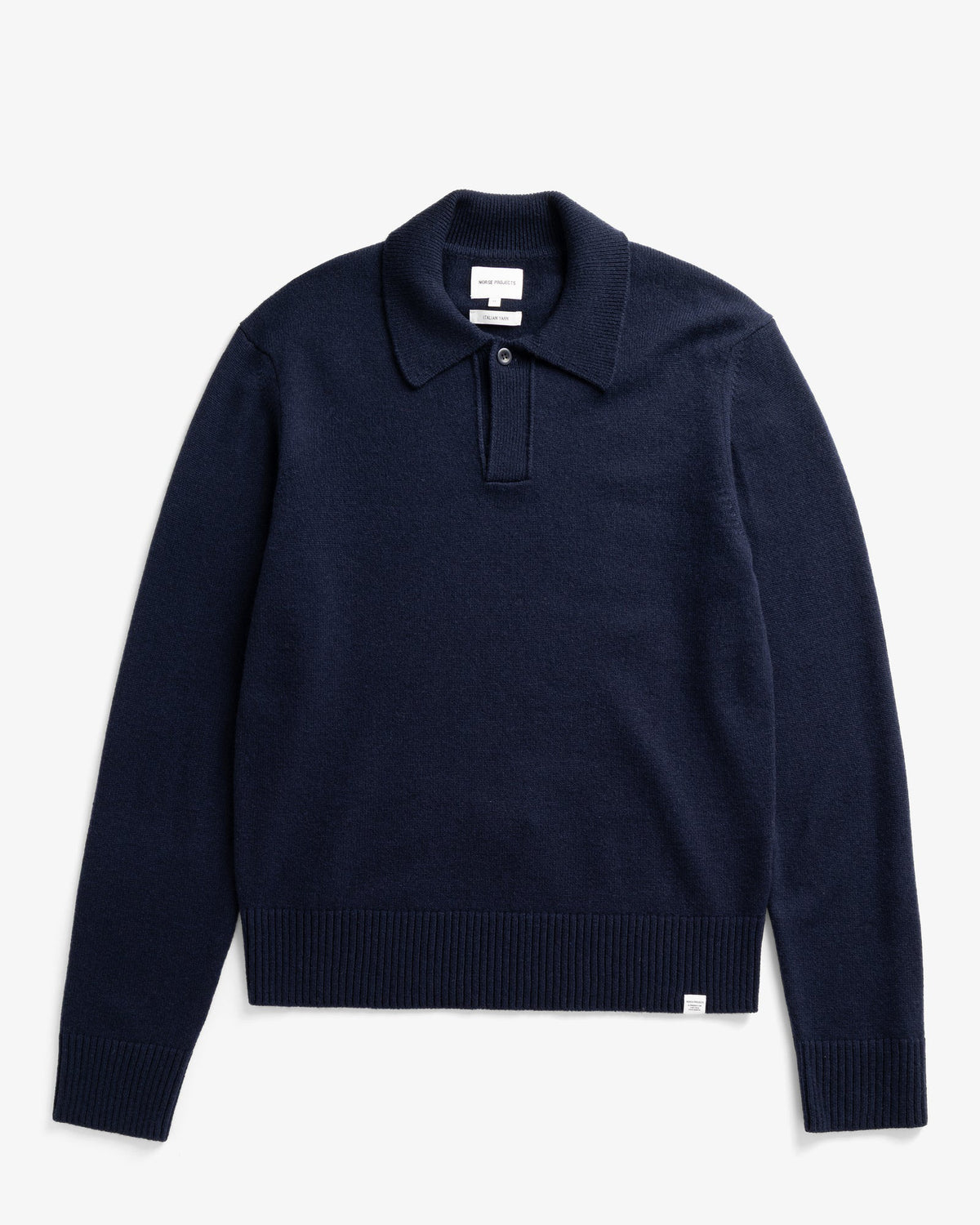 Anholt Lambswool Polo - Dark Navy